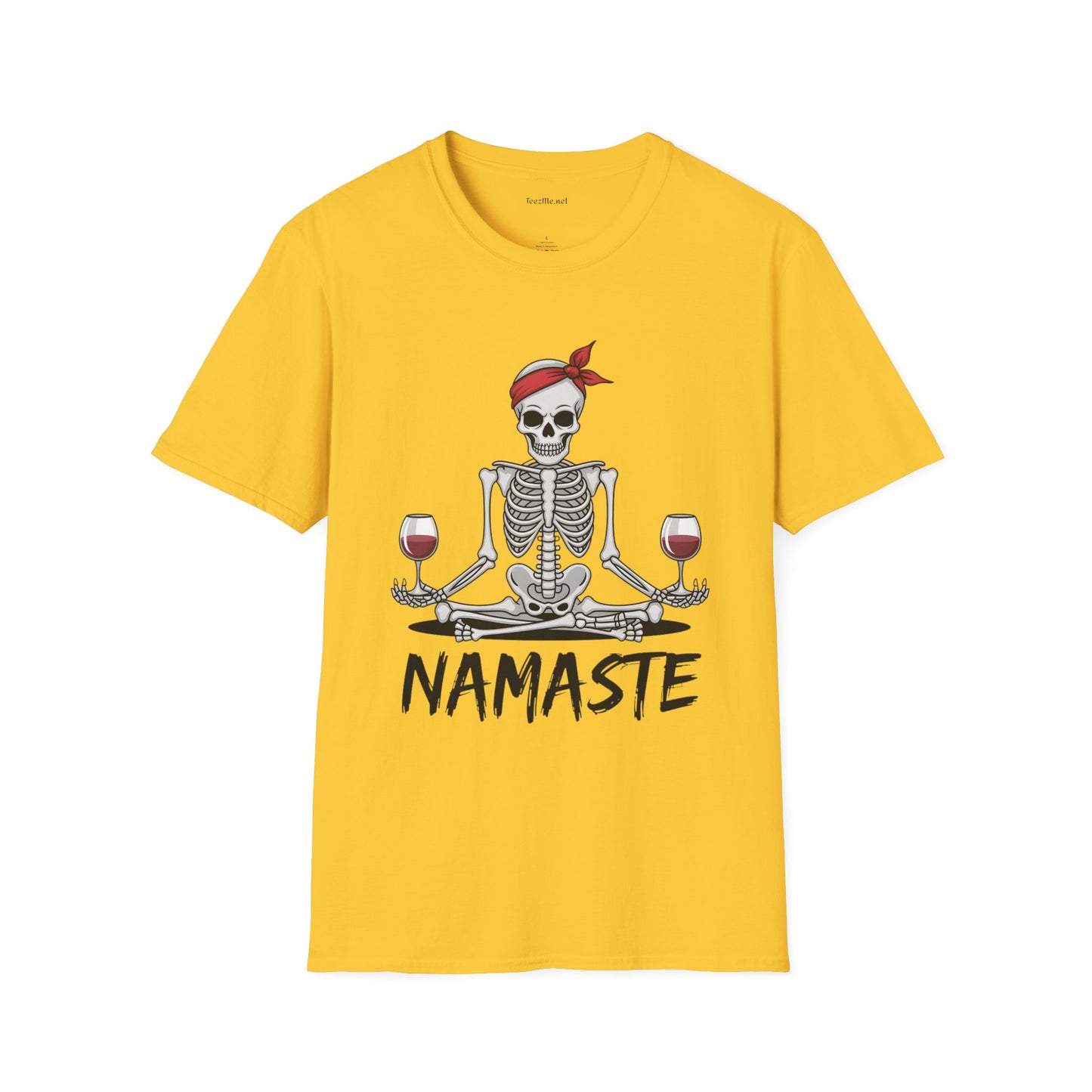 Namaste Skeleton - Unisex Softstyle T-Shirt 100% Cotton Graphic