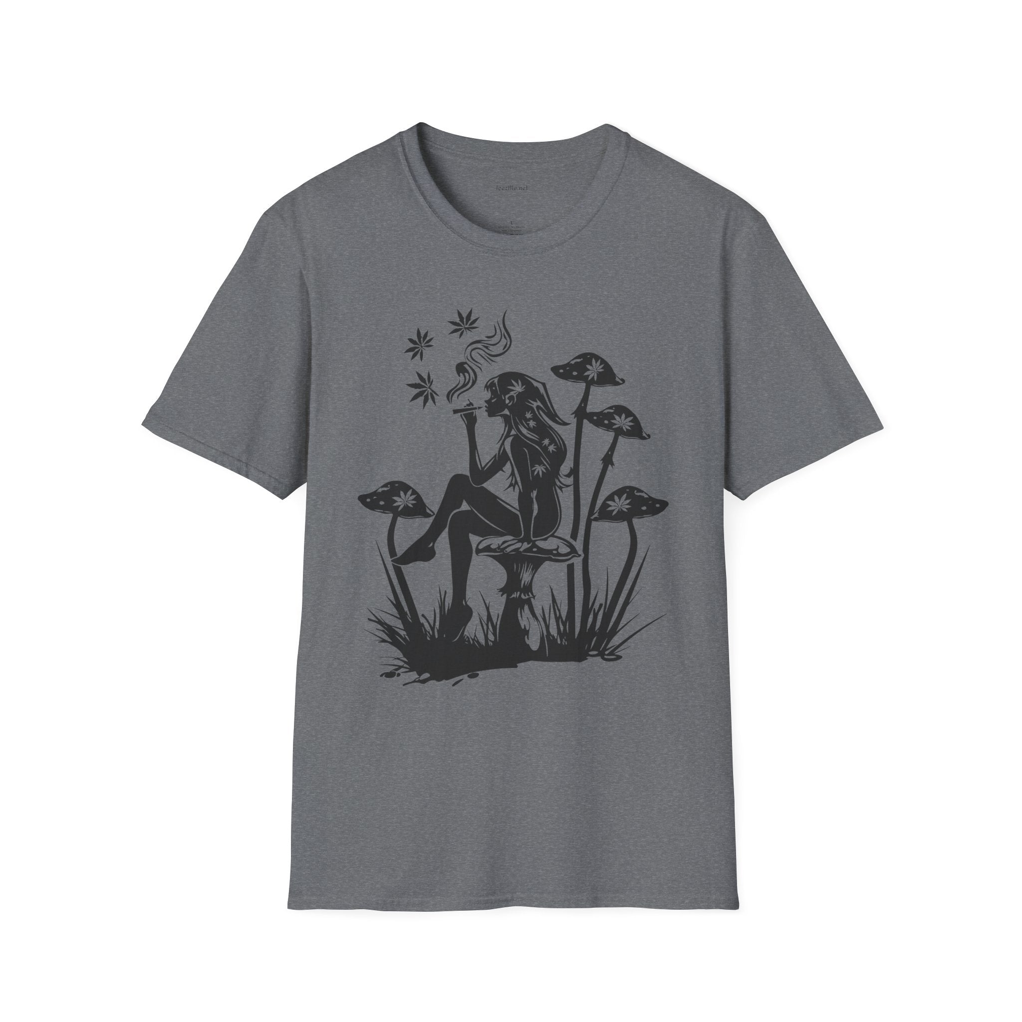 Fairy Smoking Weed Unisex Softstyle T-Shirt 100% Cotton Graphic
