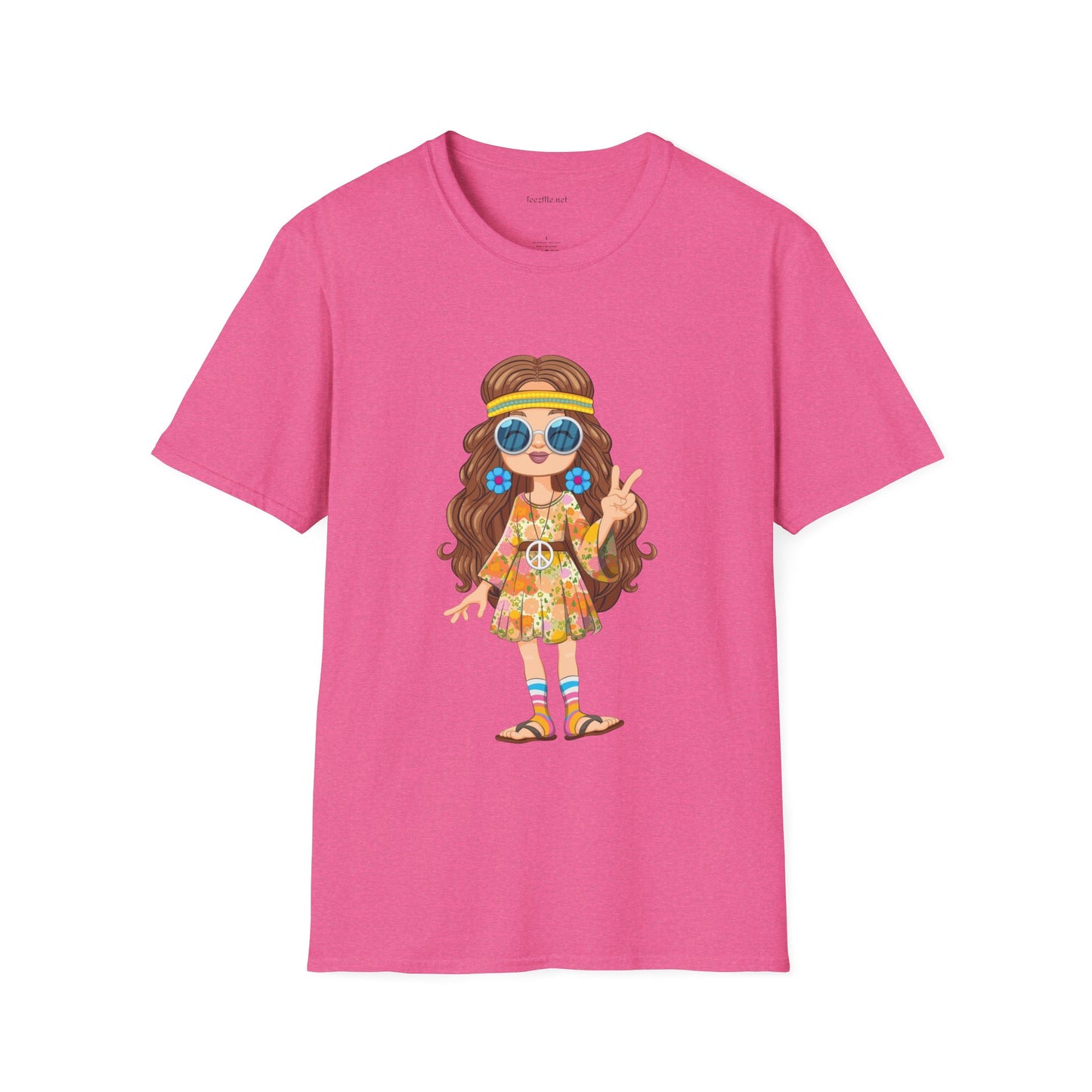 Hippie Girl - Unisex Ultra Cotton Tee 100% Cotton Graphic