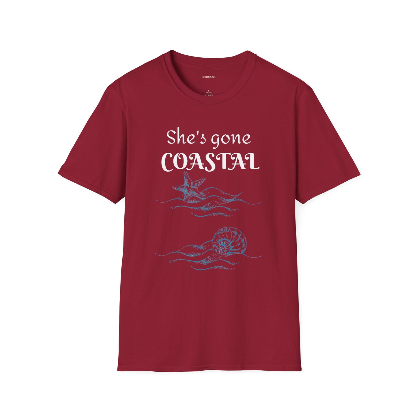 She's gone COASTAL - Unisex Softstyle T-Shirt 100% Cotton Graphic