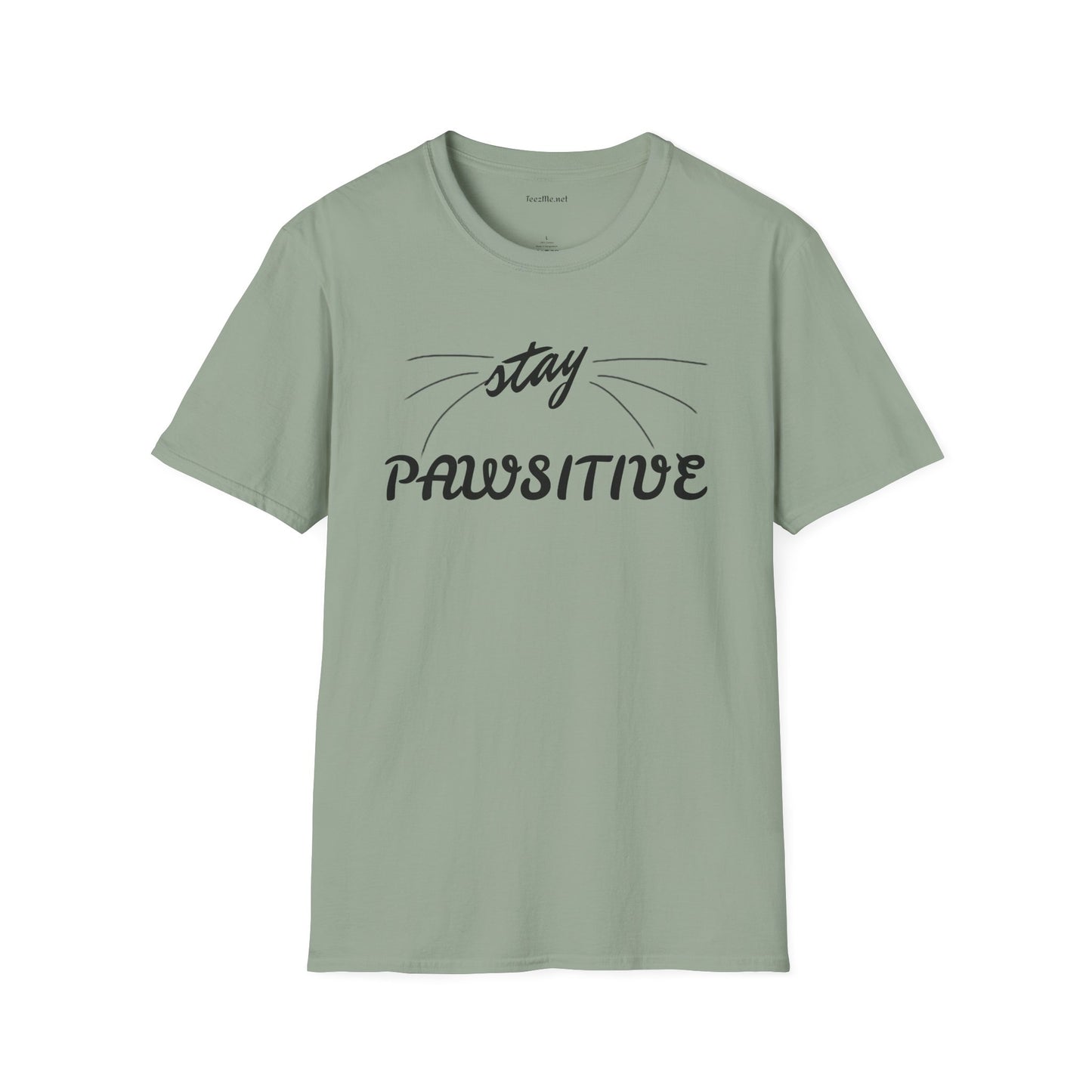 stay Pawsitive Unisex Softstyle T-Shirt 100% Cotton Graphic