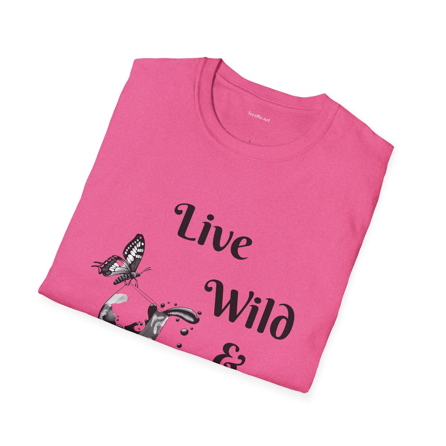 Live Wild & Free -  Unisex Softstyle T-Shirt 100% Cotton Graphic