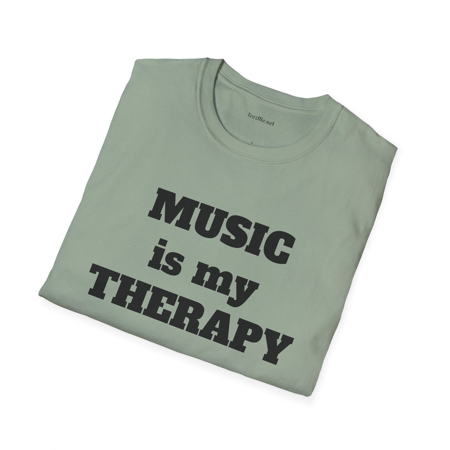 Music is my Therapy - Unisex Softstyle T-Shirt 100% Cotton Graphic