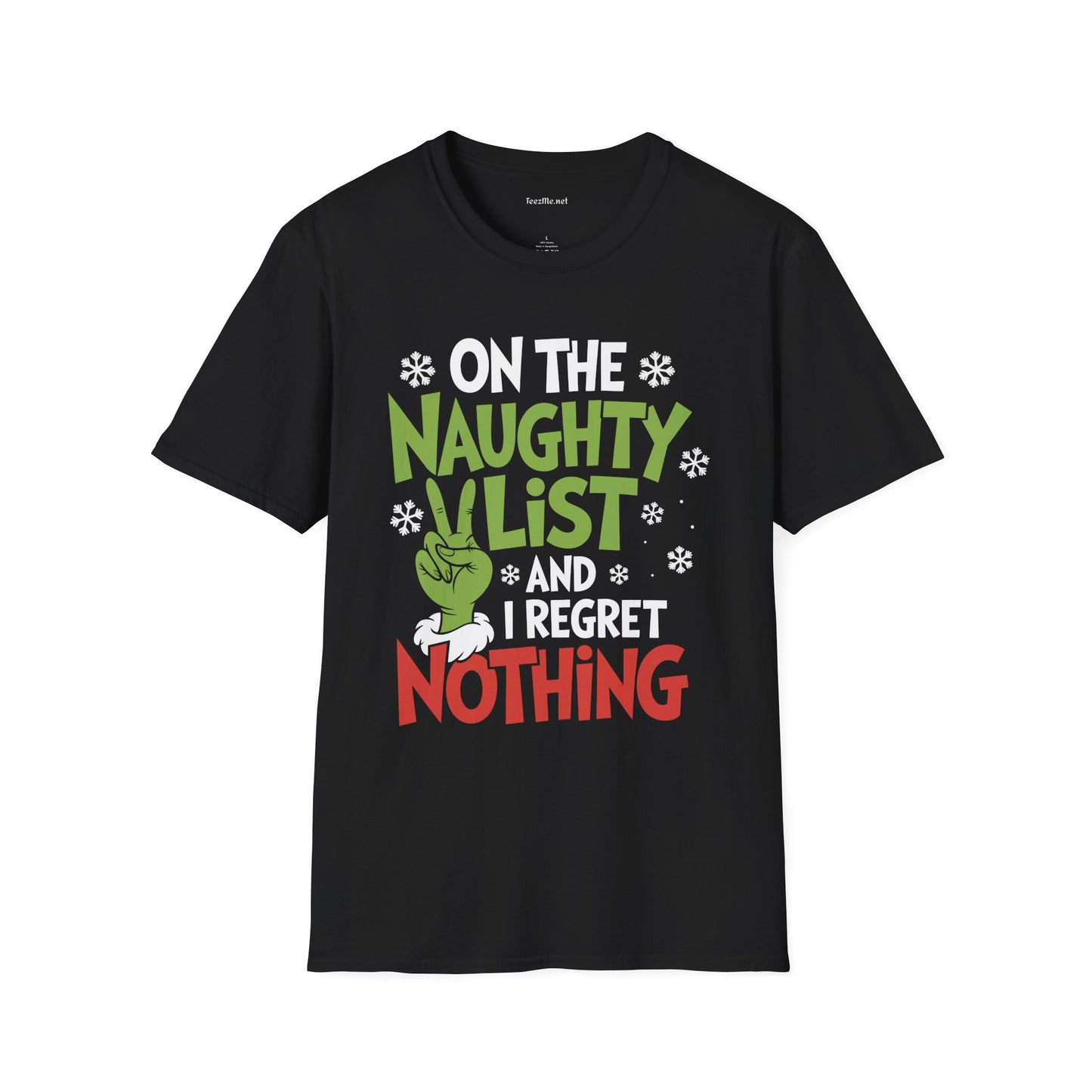 On The Naughty List 01 Unisex Softstyle T-Shirt 100% Cotton
