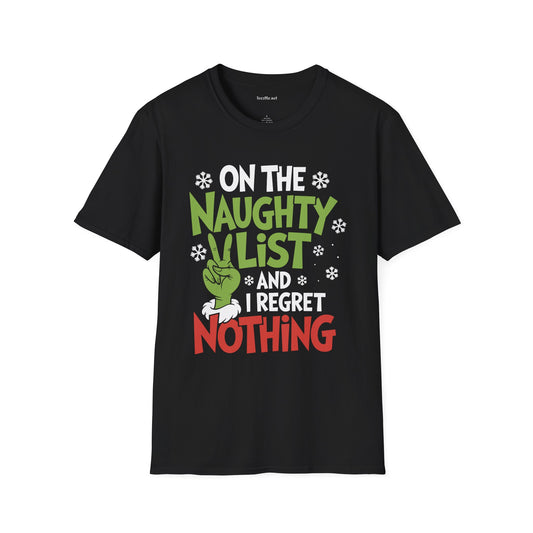 On The Naughty List 01 Unisex Softstyle T-Shirt 100% Cotton