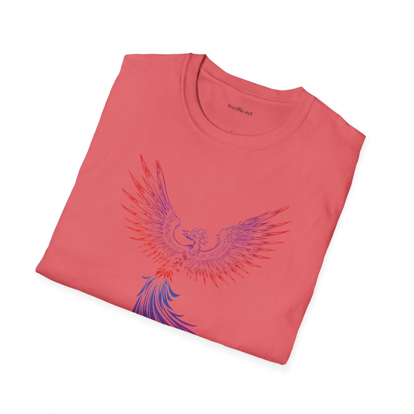 Phoenix rising (image)- Unisex Softstyle T-Shirt 100% Cotton Graphic