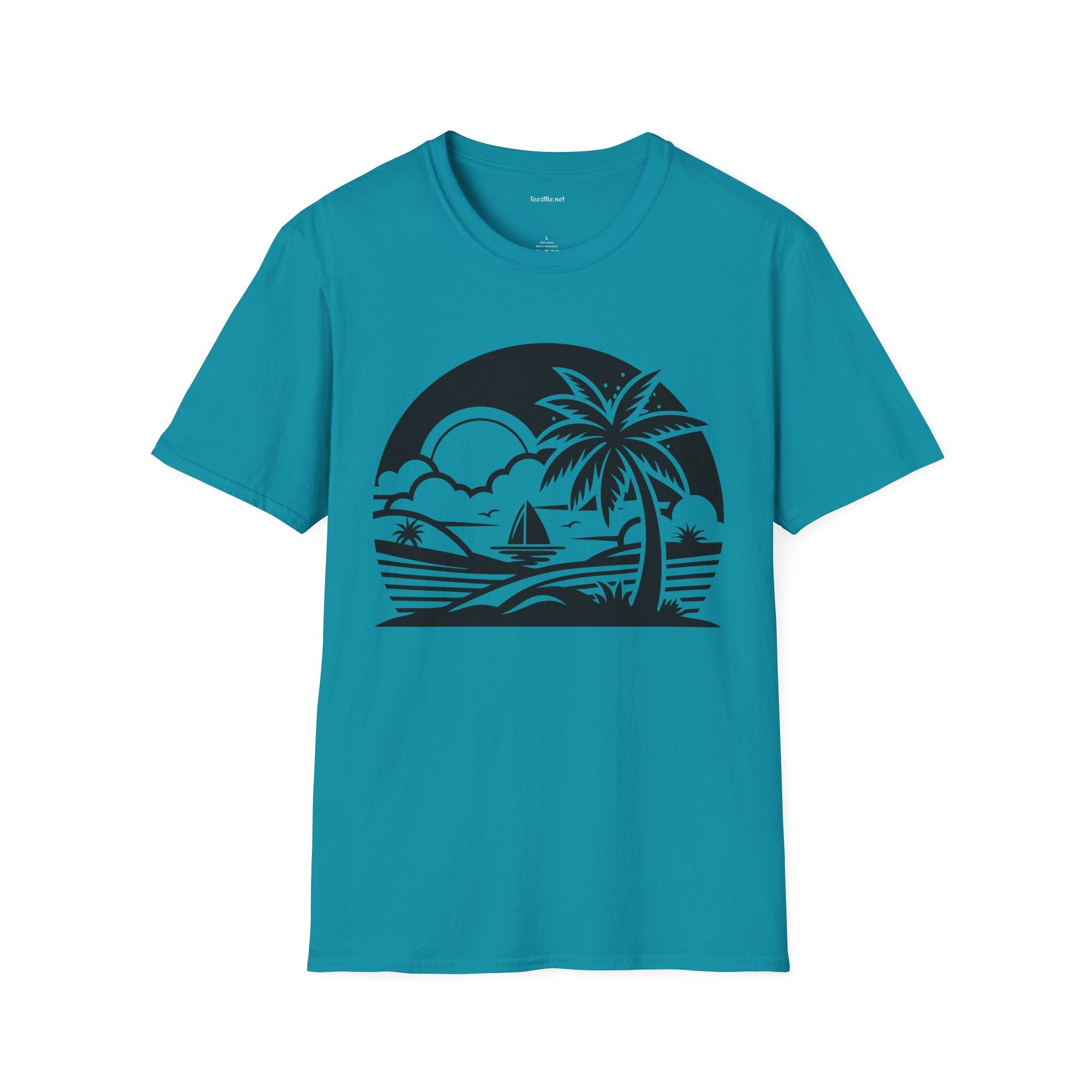 Beach Sunrise - Unisex Softstyle T-Shirt 100% Cotton Graphic