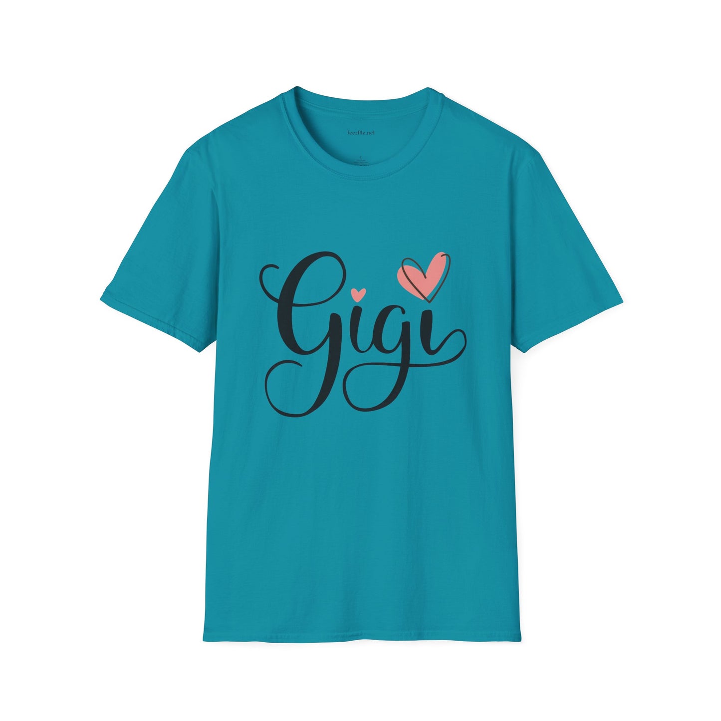 Gigi (pink heart) Unisex Soft Style T-Shirt 100% Cotton Graphic