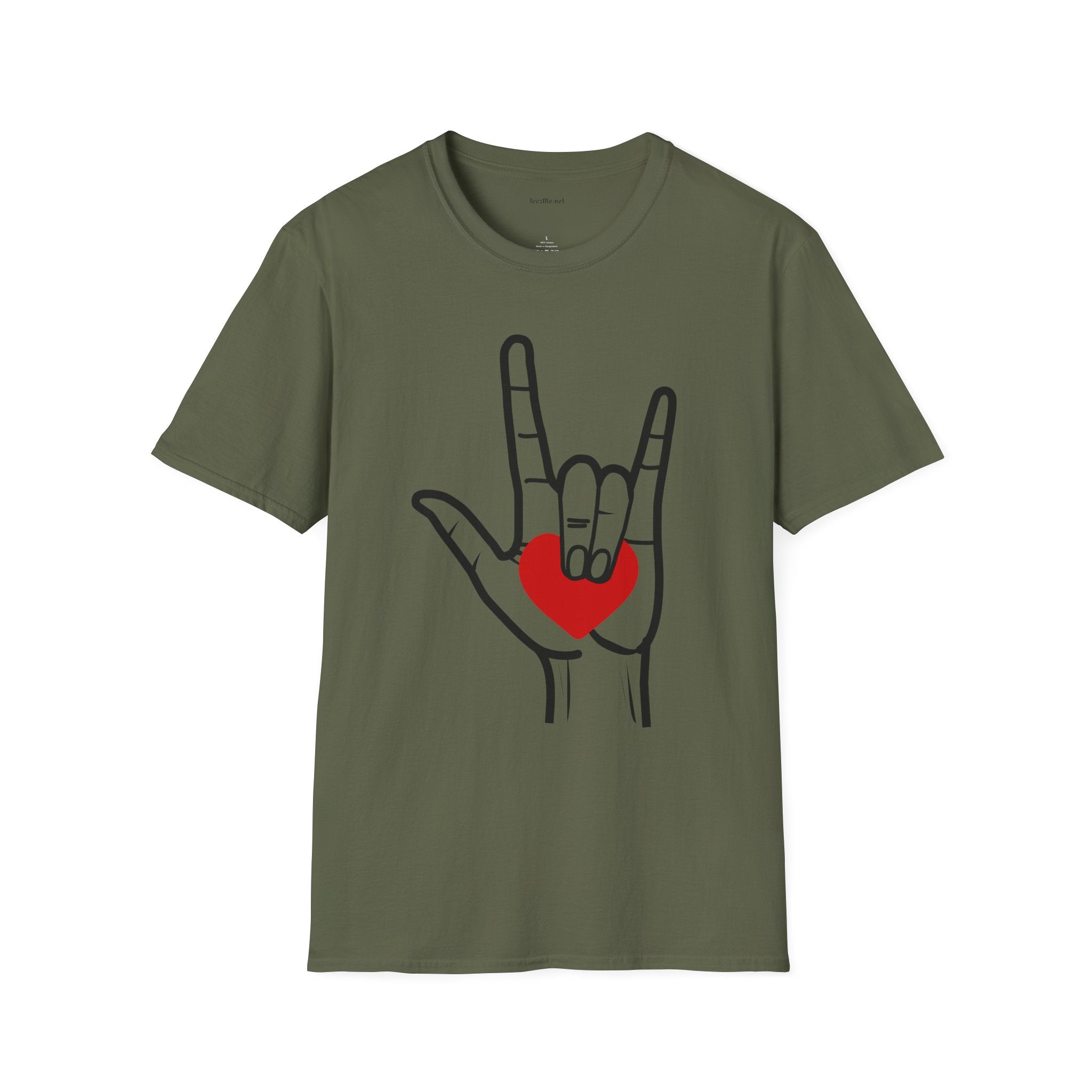 ASL Love  - Unisex Softstyle T-Shirt 100% Cotton Graphic