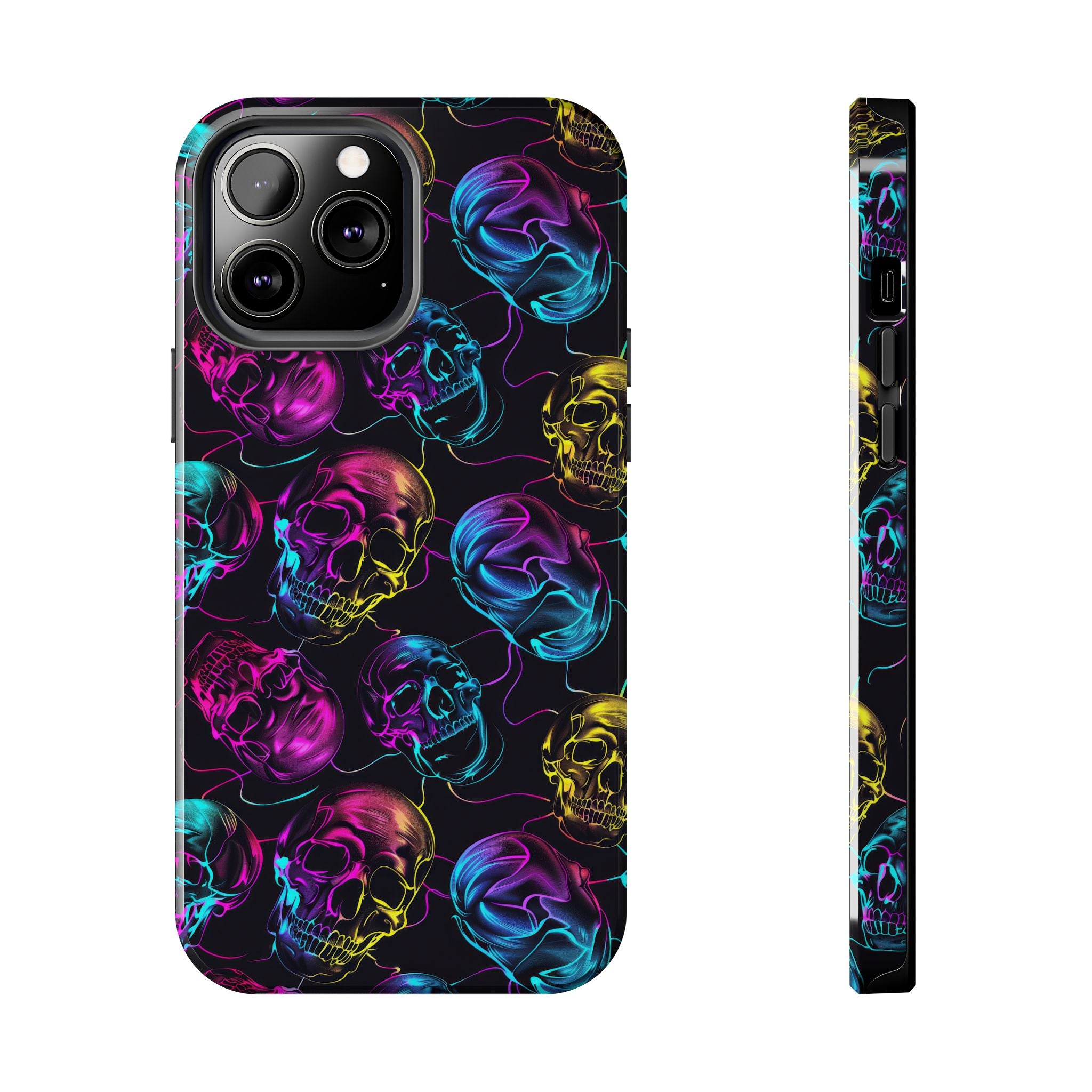 Neon Skull Cell Phone Case Tough Phone Cases
