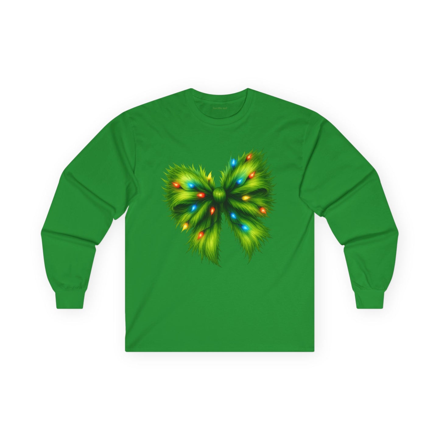 Grinch Bow with Lights Unisex Ultra Cotton Long Sleeve Tee