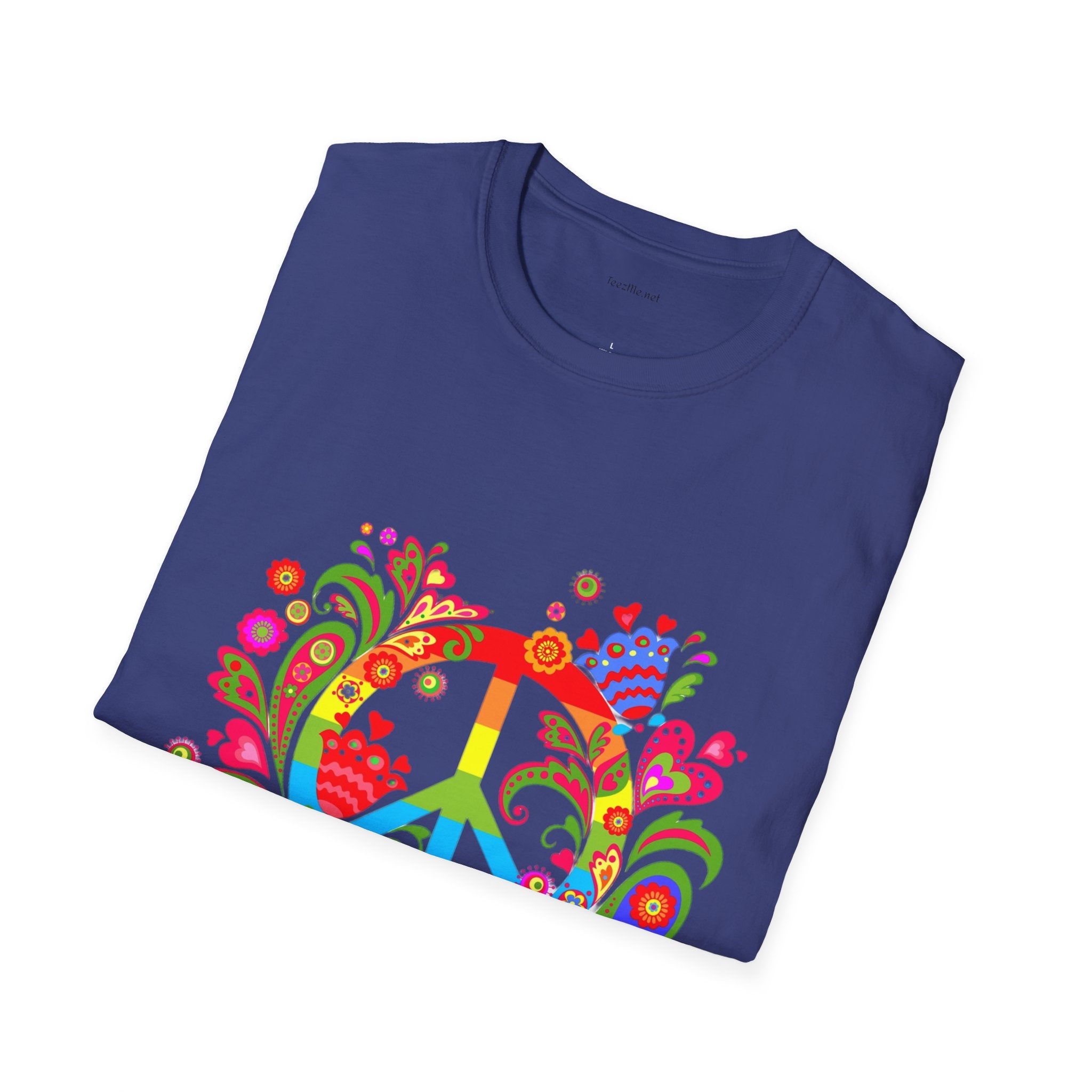 Peace sign illustration - Unisex Softstyle T-Shirt 100% Cotton Graphic