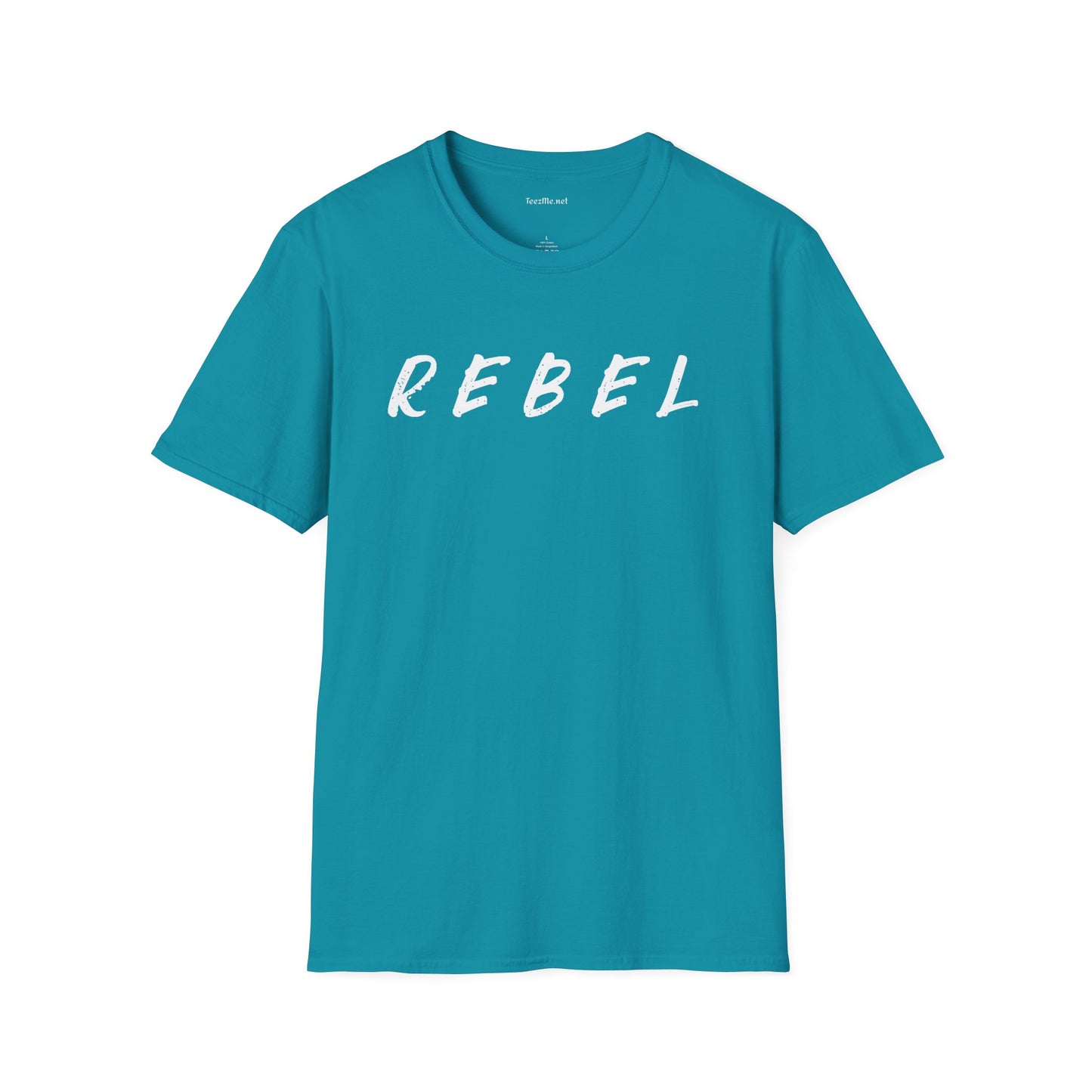 REBEL (white text) Unisex Softstyle T-Shirt 100% Cotton Graphic