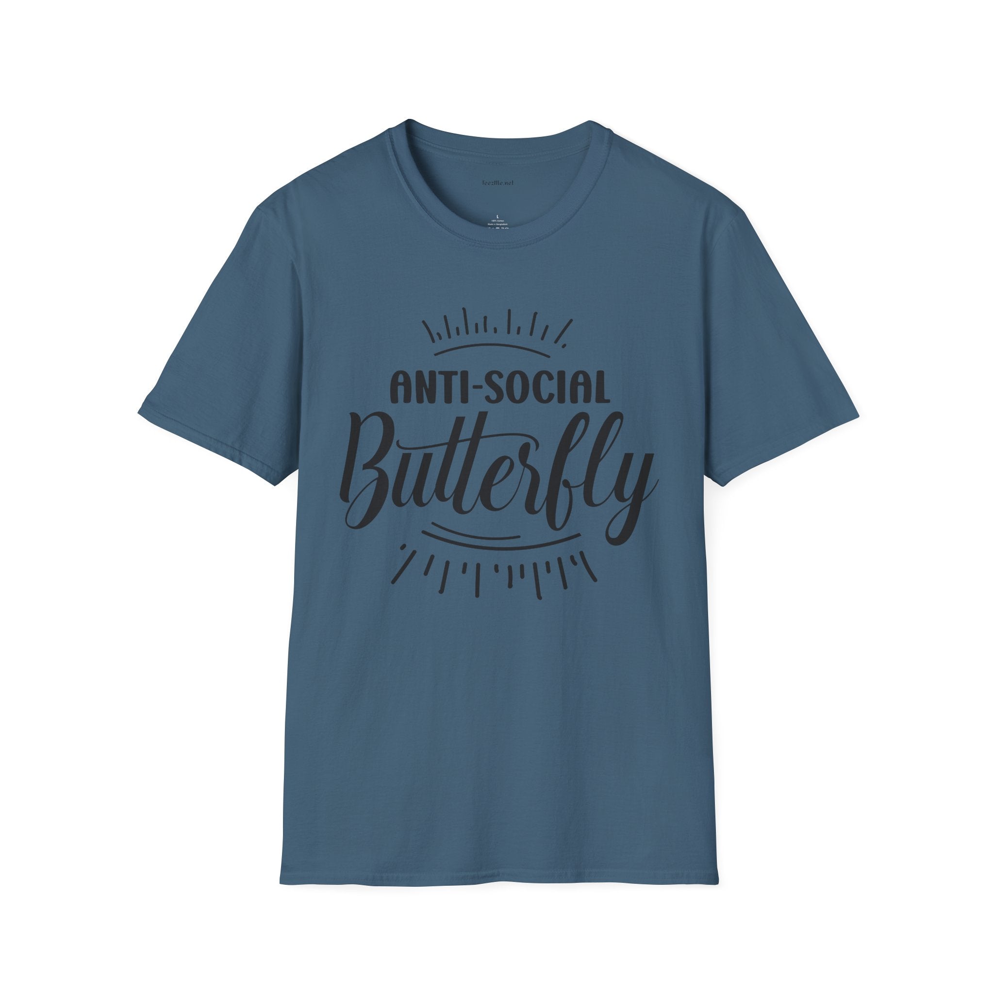 Anti-social Butterfly - Unisex Softstyle T-Shirt 100% Cotton Graphic