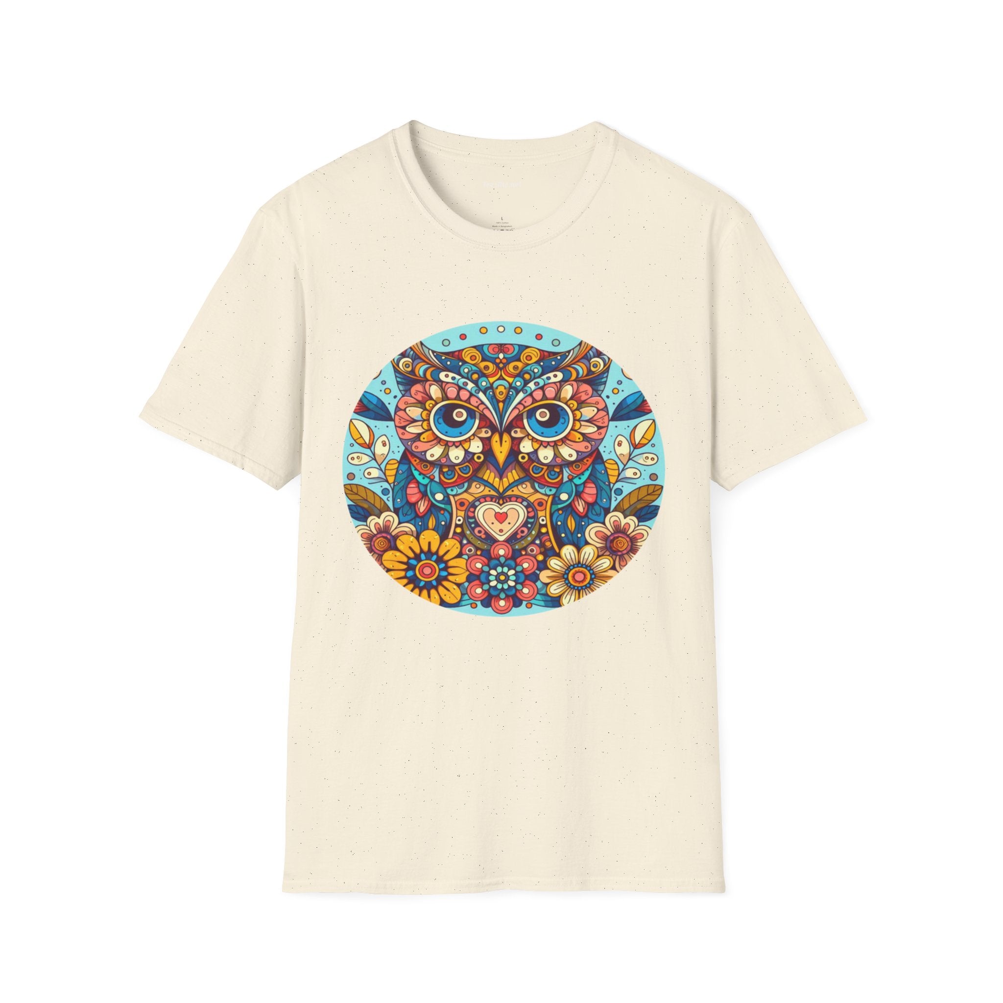 Floral Owl (1) Unisex Softstyle T-Shirt 100% Cotton Graphic