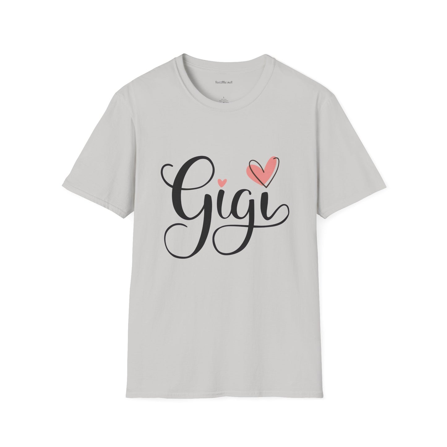 Gigi (pink heart) Unisex Soft Style T-Shirt 100% Cotton Graphic