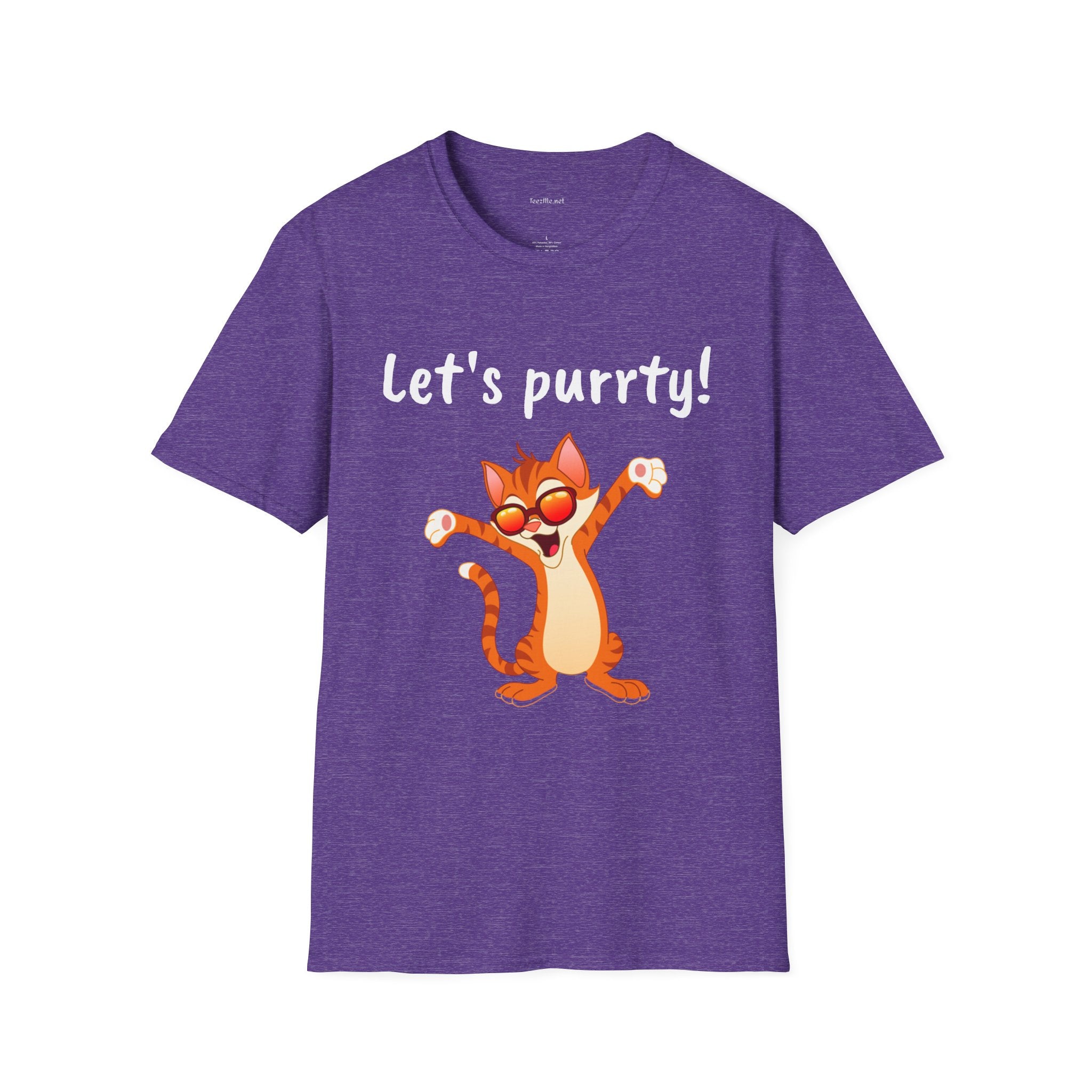 Let's purrty! - Unisex Softstyle T-Shirt 100% Cotton Graphic