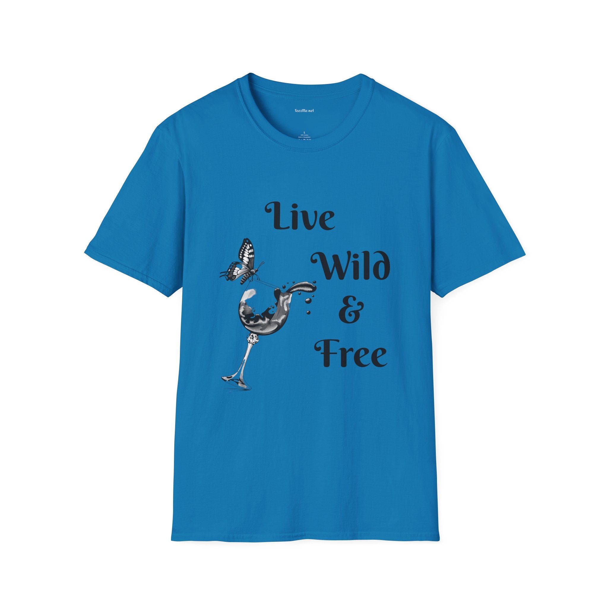 Live Wild & Free -  Unisex Softstyle T-Shirt 100% Cotton Graphic