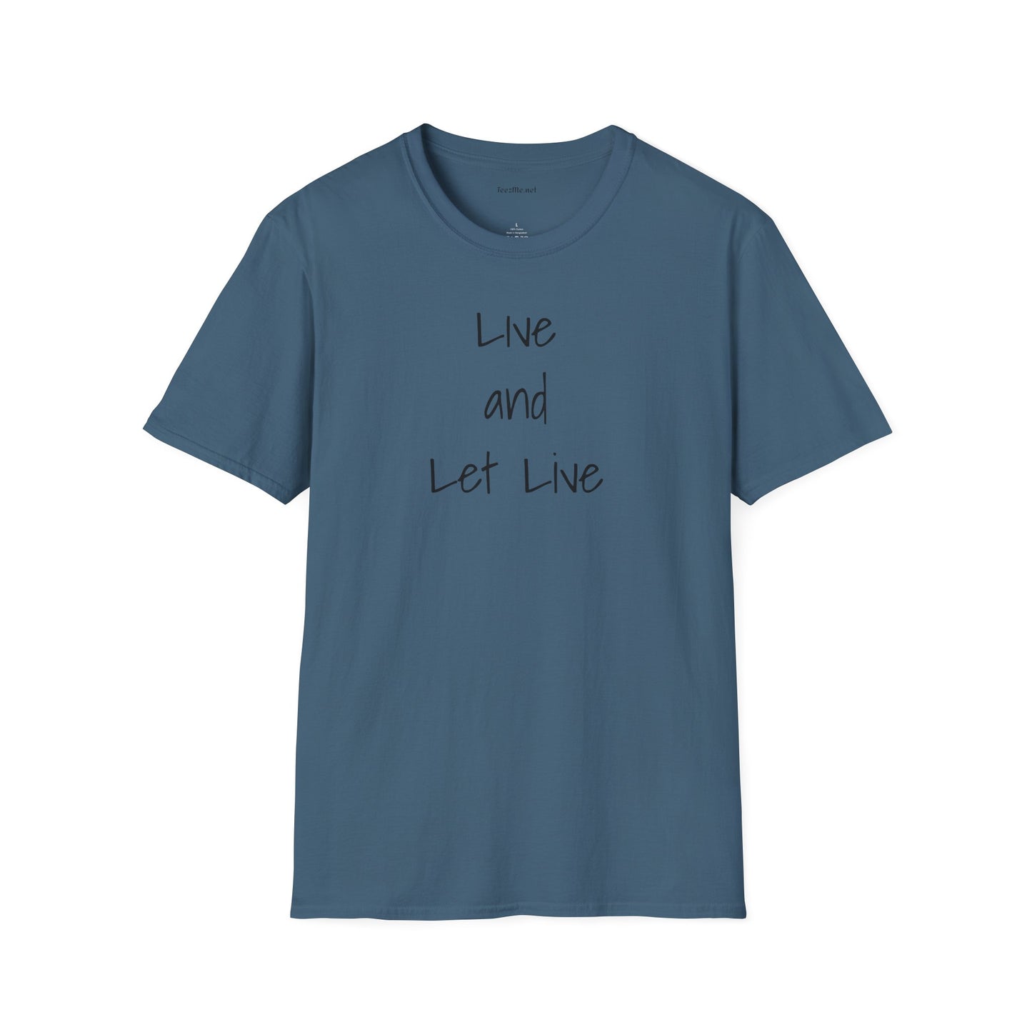 Live and Let Live - Unisex Softstyle T-Shirt 100% Cotton Graphic