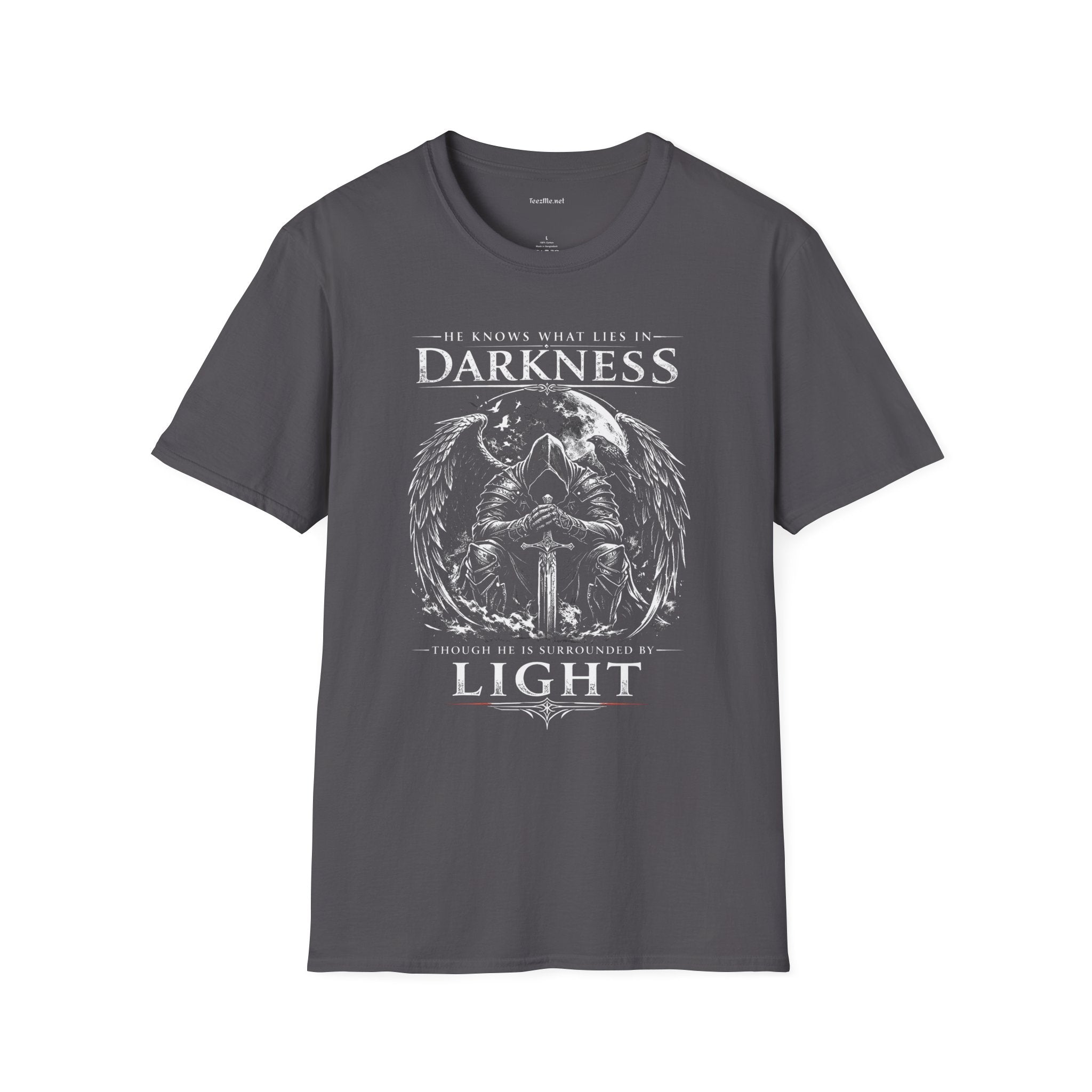 He Knows What Lies In Darkness Unisex Softstyle T-Shirt 100% Cotton Graphic
