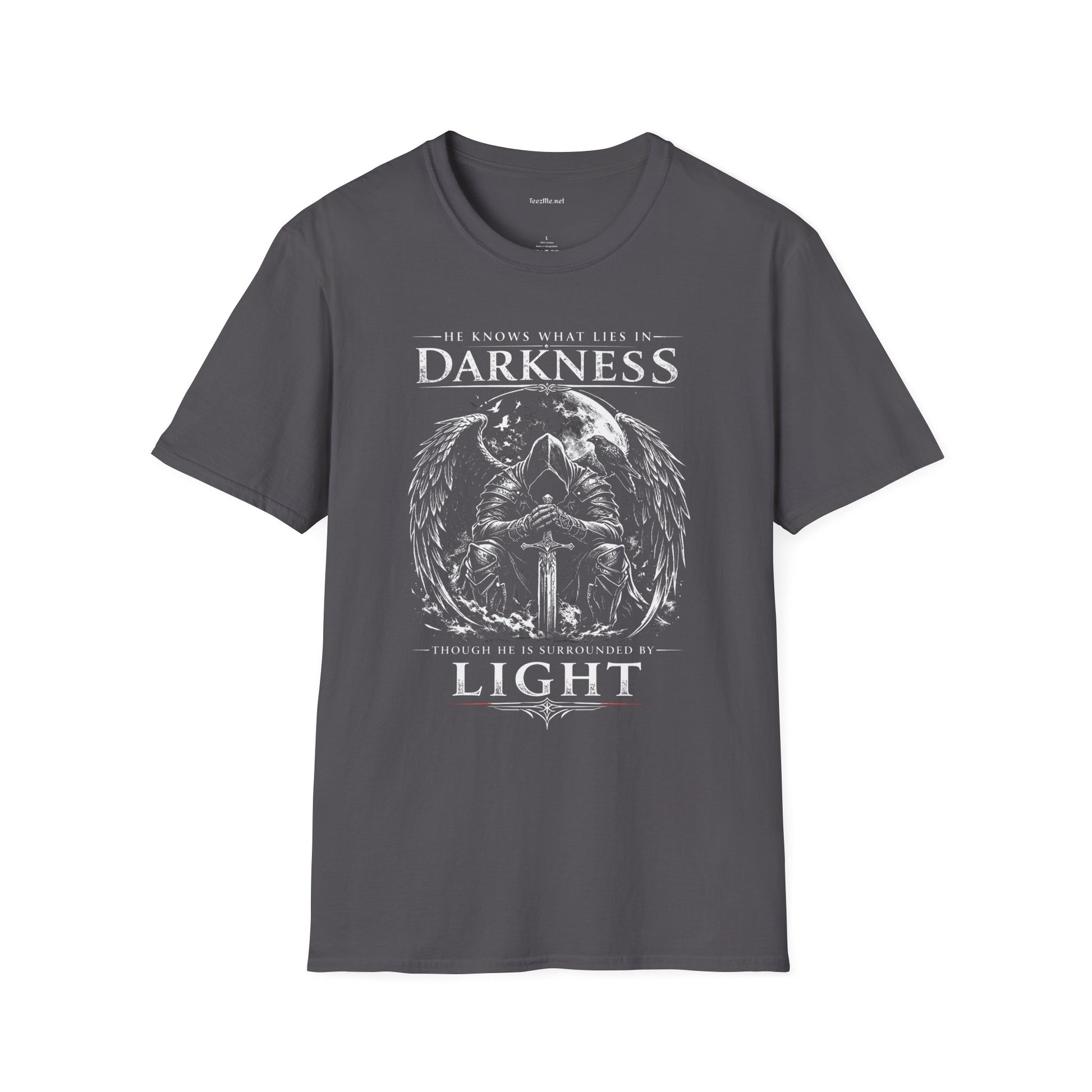 He Knows What Lies In Darkness Unisex Softstyle T-Shirt 100% Cotton Graphic