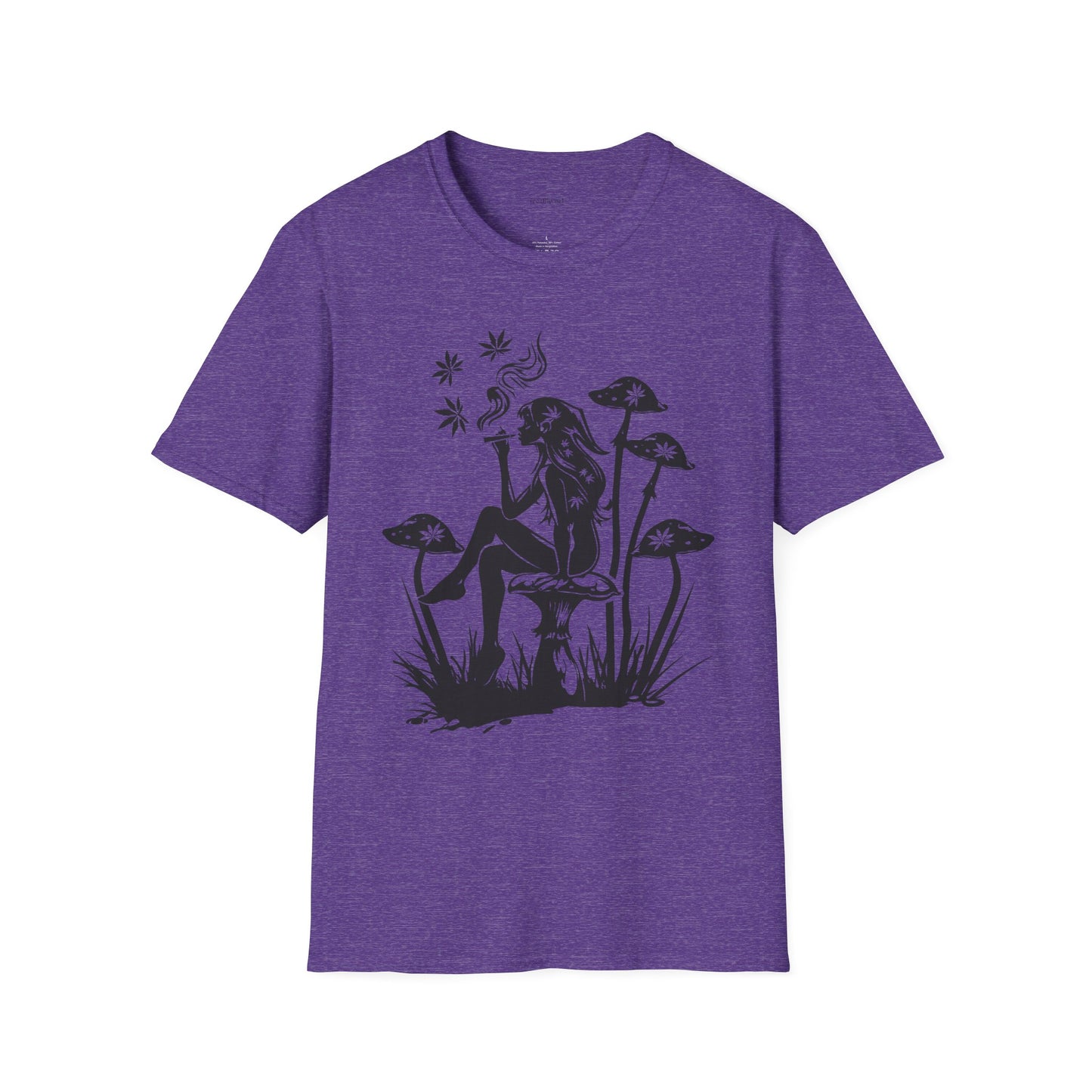 Fairy Smoking Weed - Unisex Softstyle T-Shirt 100% Cotton Graphic
