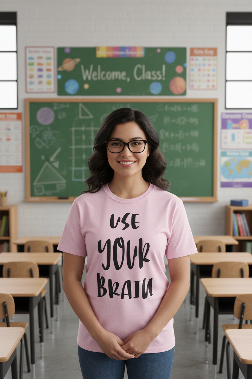 Use Your Brain Unisex Soft Style T-Shirt 100% Cotton Graphic