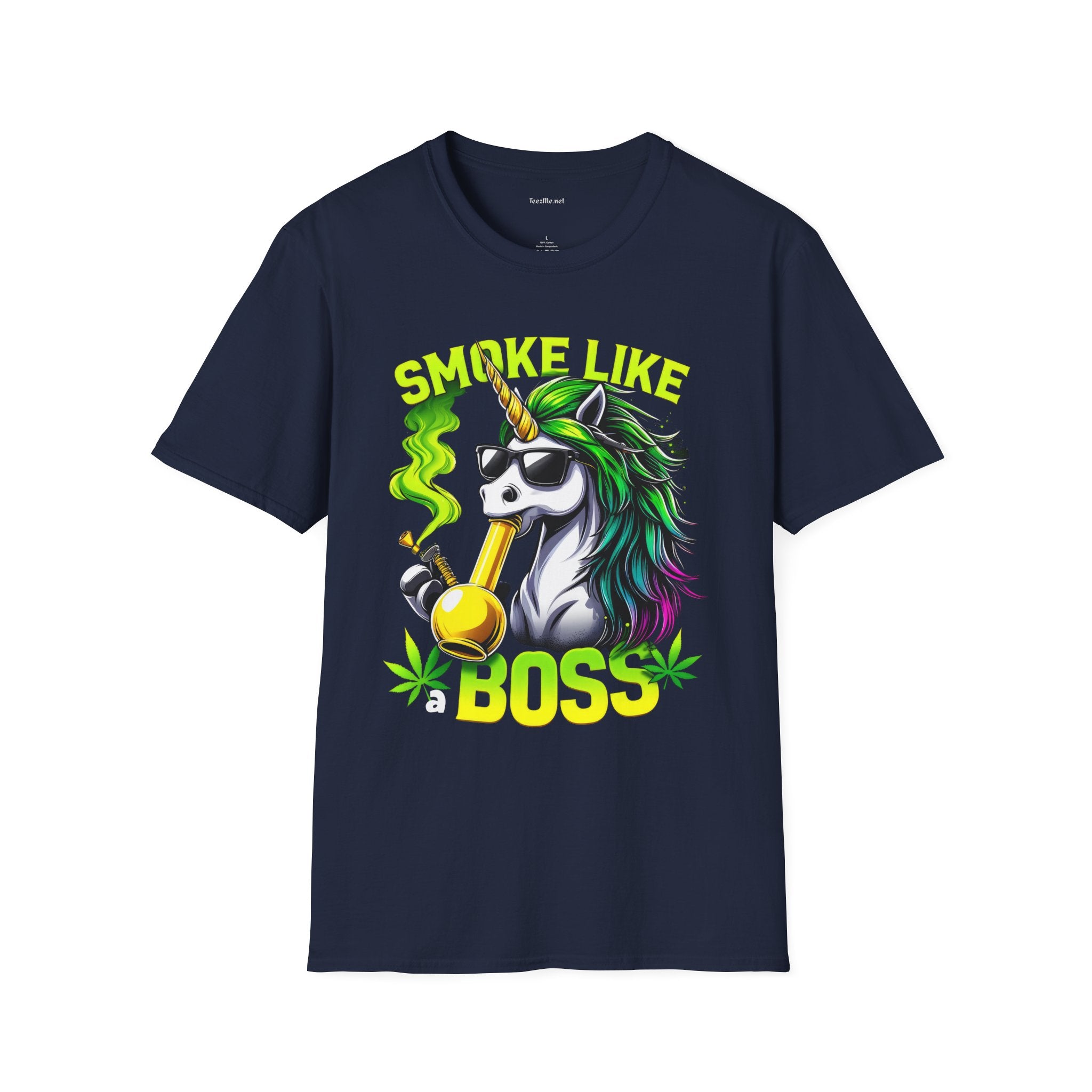 Smoke Like a Boss #420 Unisex Softstyle T-Shirt 100% Cotton Graphic