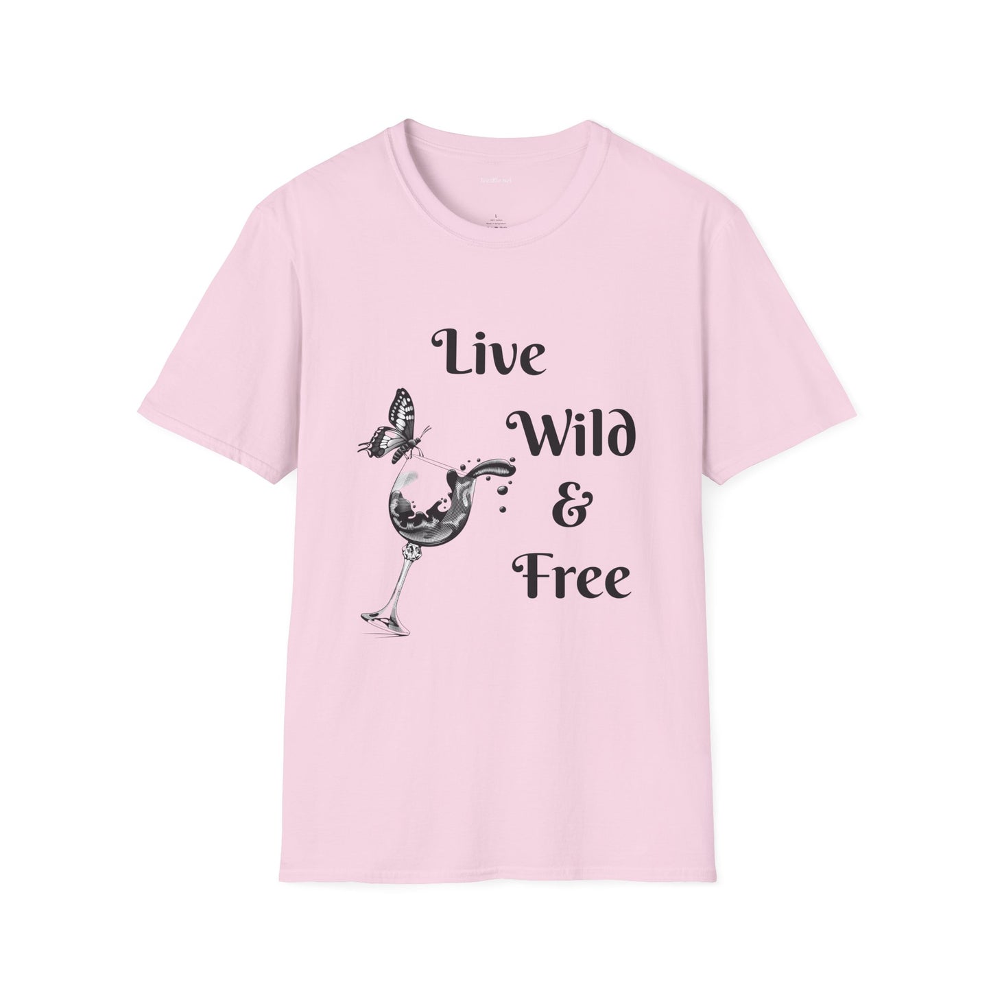 Live Wild & Free -  Unisex Softstyle T-Shirt 100% Cotton Graphic