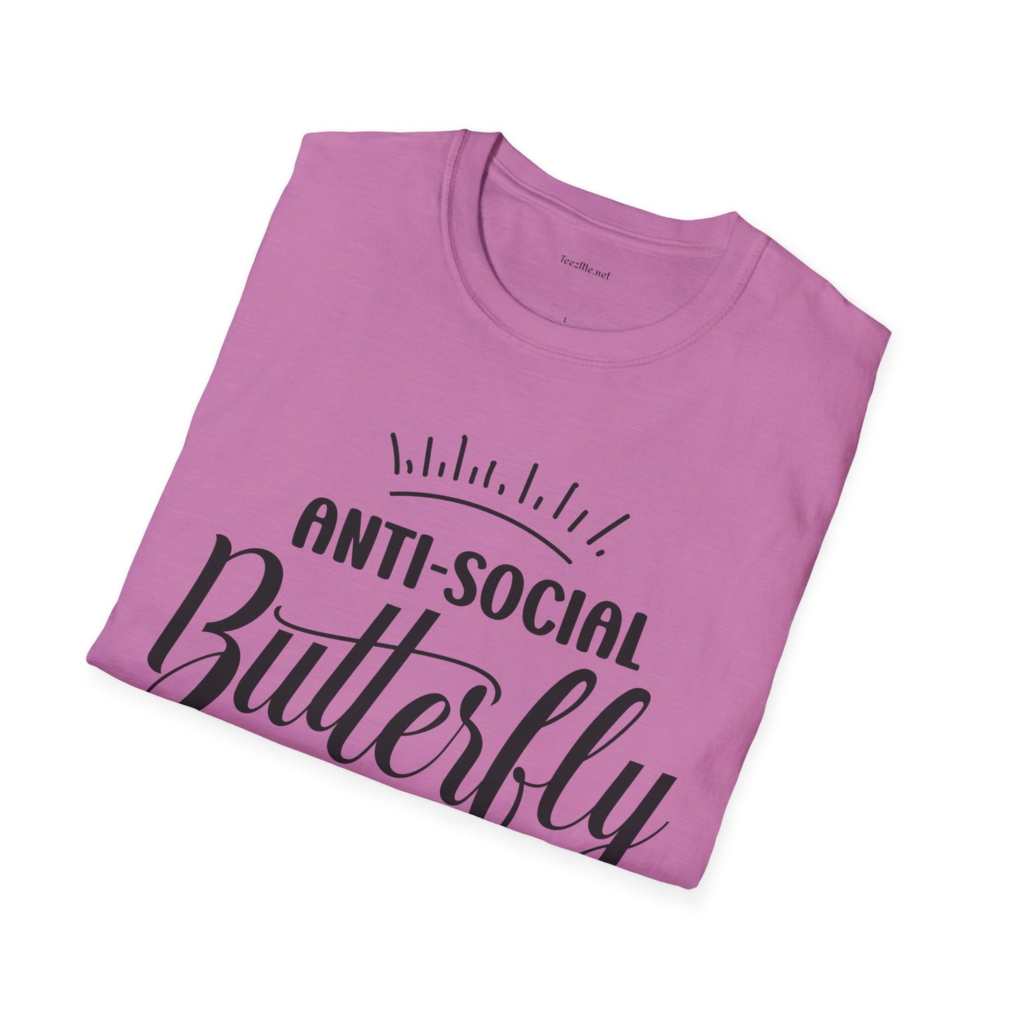 Anti-social Butterfly - Unisex Softstyle T-Shirt 100% Cotton Graphic