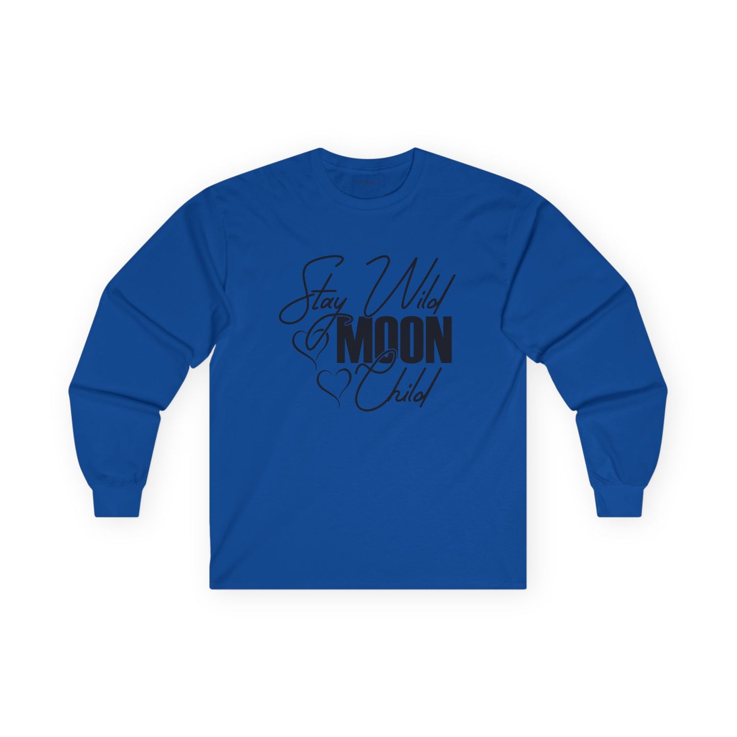Stay Wild Moon Child with hearts Unisex Ultra Cotton Long Sleeve Tee