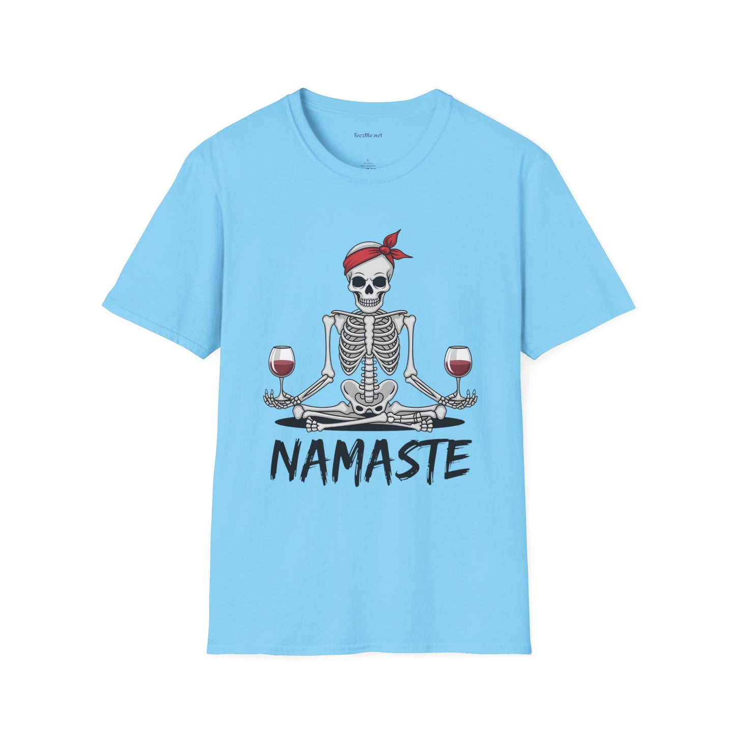Namaste Skeleton - Unisex Softstyle T-Shirt 100% Cotton Graphic