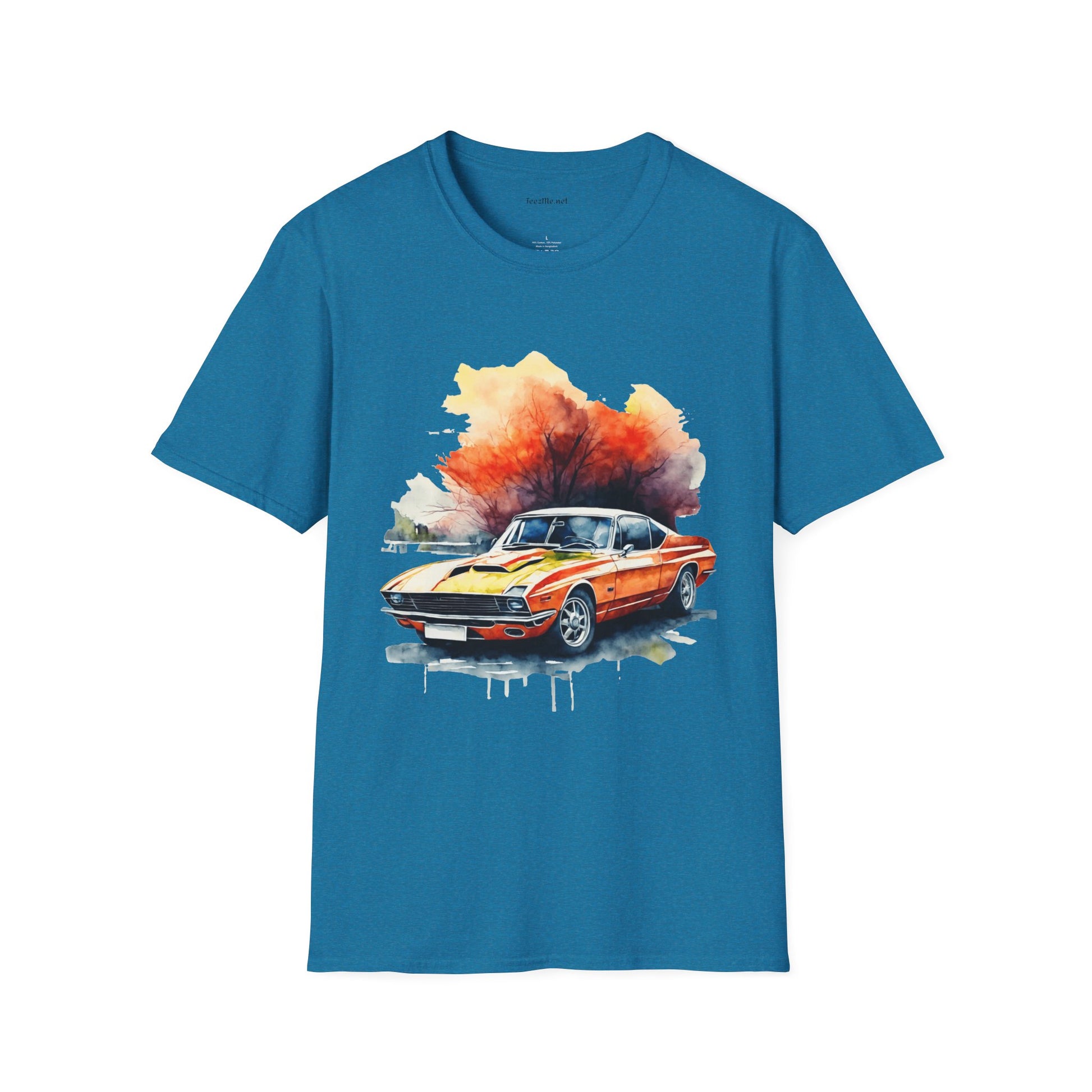 Mustang Car - Unisex Softstyle T-Shirt 100% Cotton Graphic