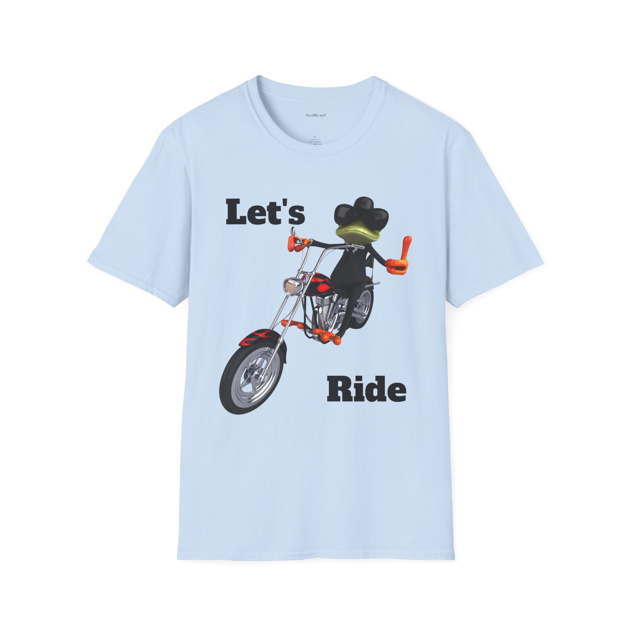 Let's Ride - Unisex Softstyle T-Shirt 100% Cotton Graphic Motorcycle Harley