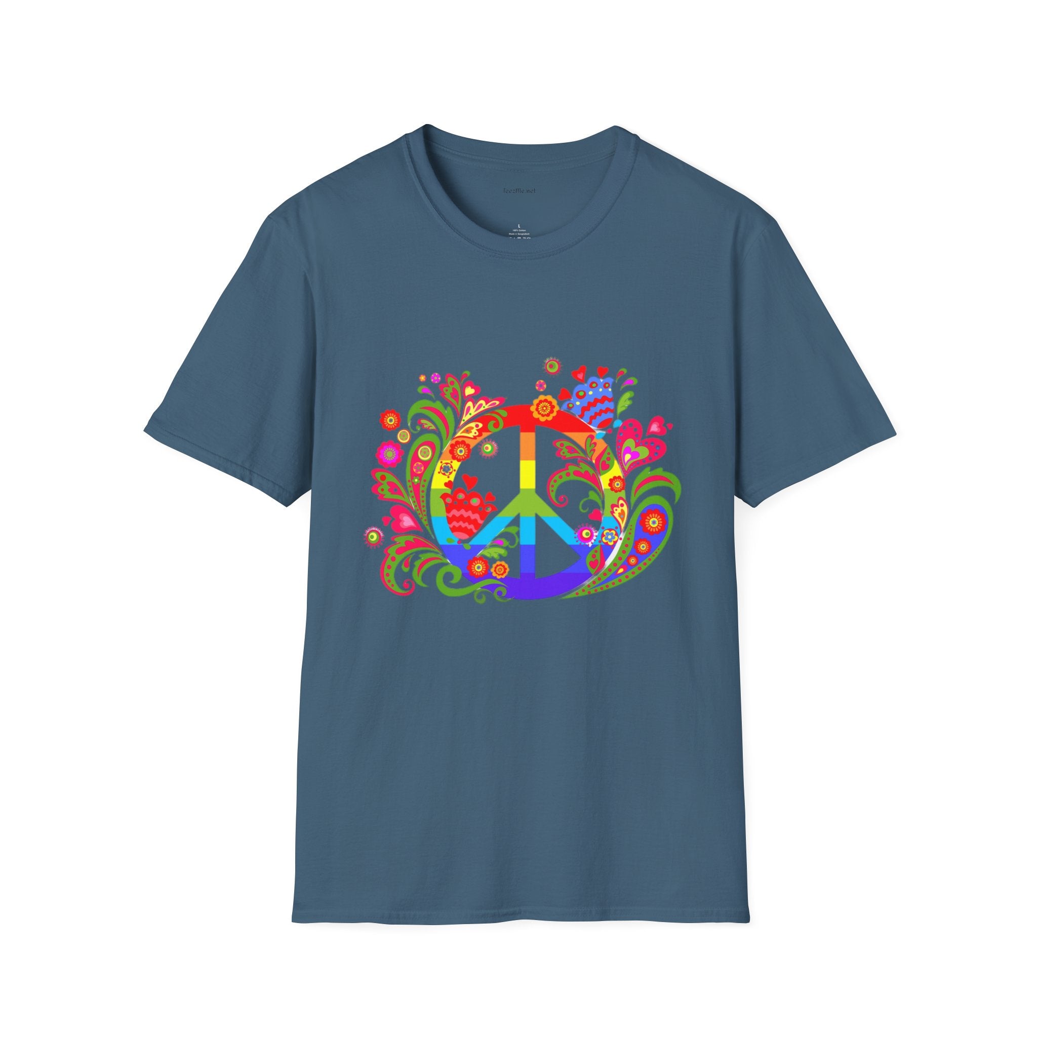 Peace sign illustration - Unisex Softstyle T-Shirt 100% Cotton Graphic