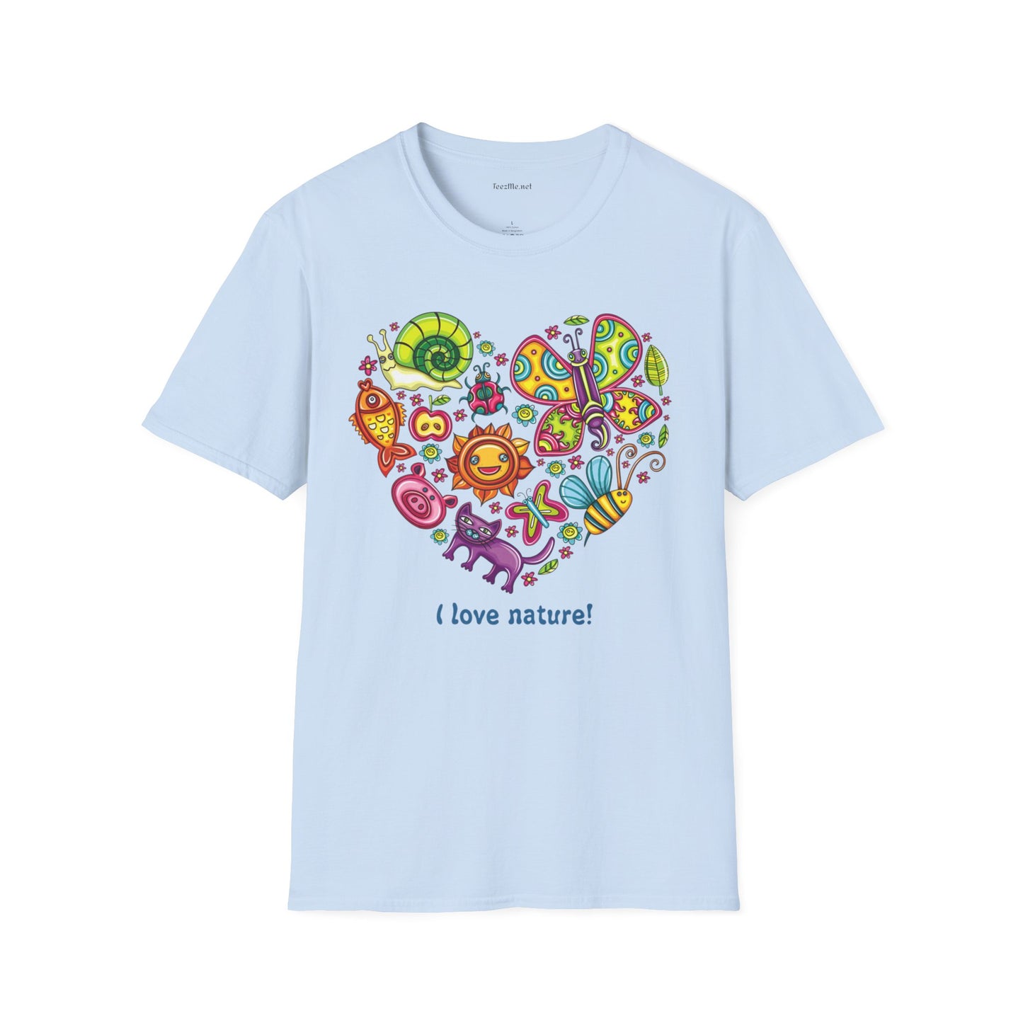 I love nature Unisex SoftStyle T-Shirt 100% Cotton Graphic