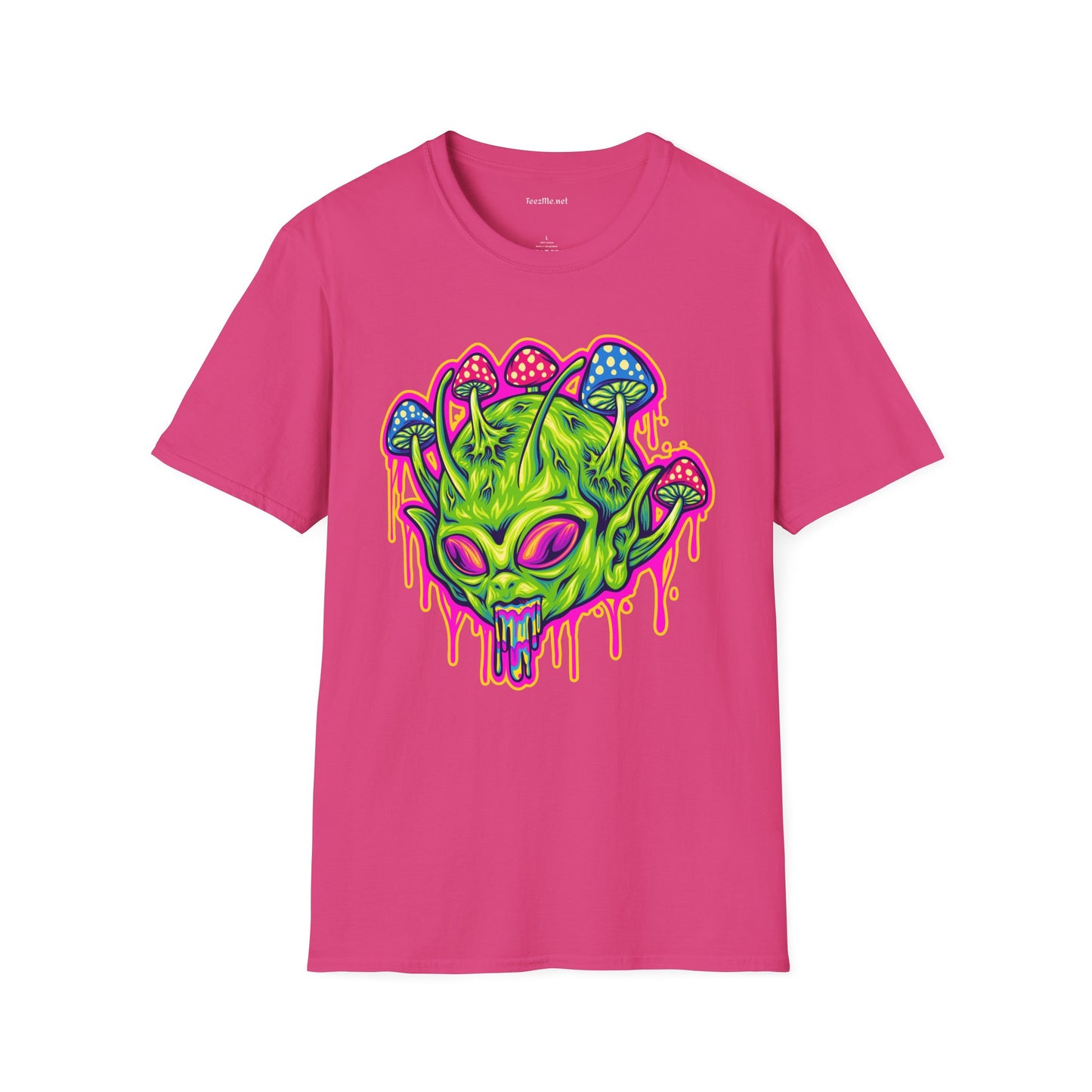 Trippy Alien Unisex Softstyle T-Shirt 100% Cotton Graphic
