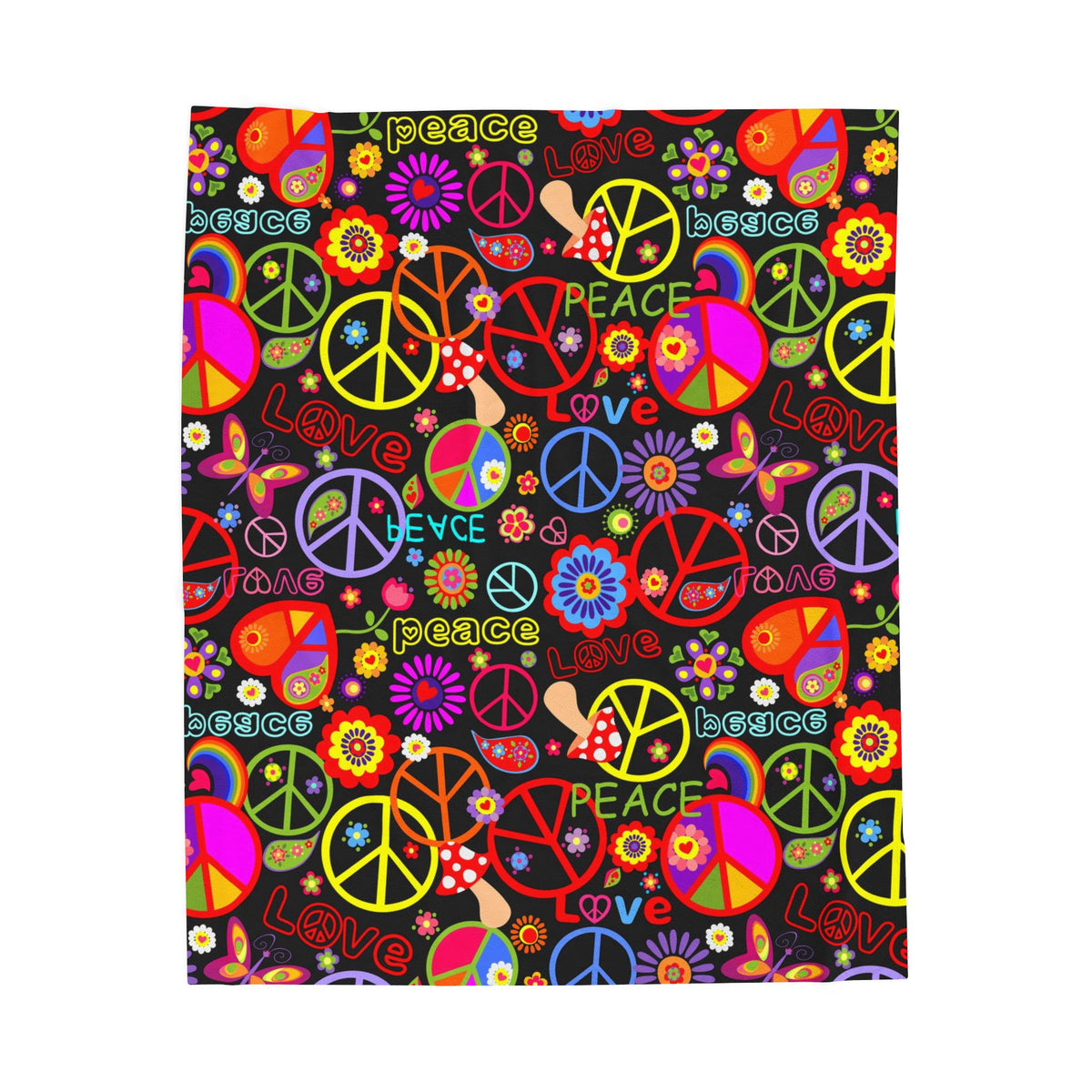 Hippie - Velveteen Plush Blanket