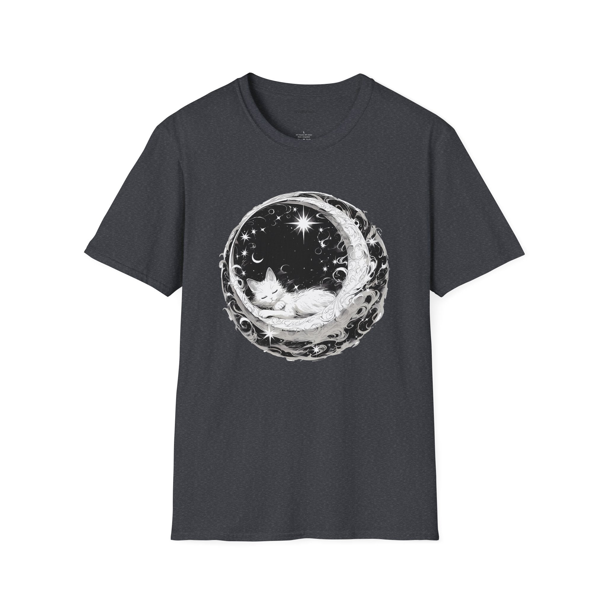 Moon Cat  - Unisex Softstyle T-Shirt 100% Cotton Graphic