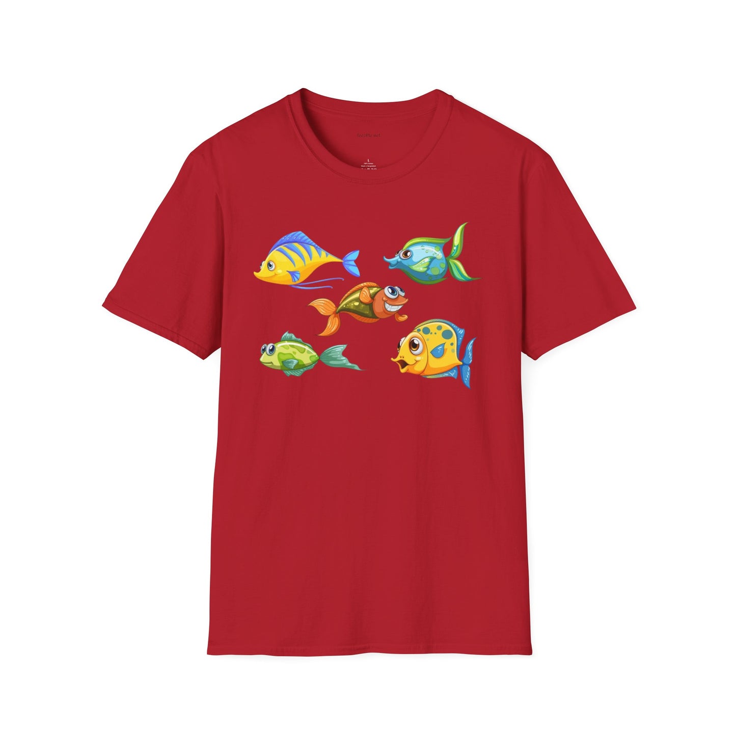 Fish (illustration) - Unisex Softstyle T-Shirt 100% Cotton Graphic