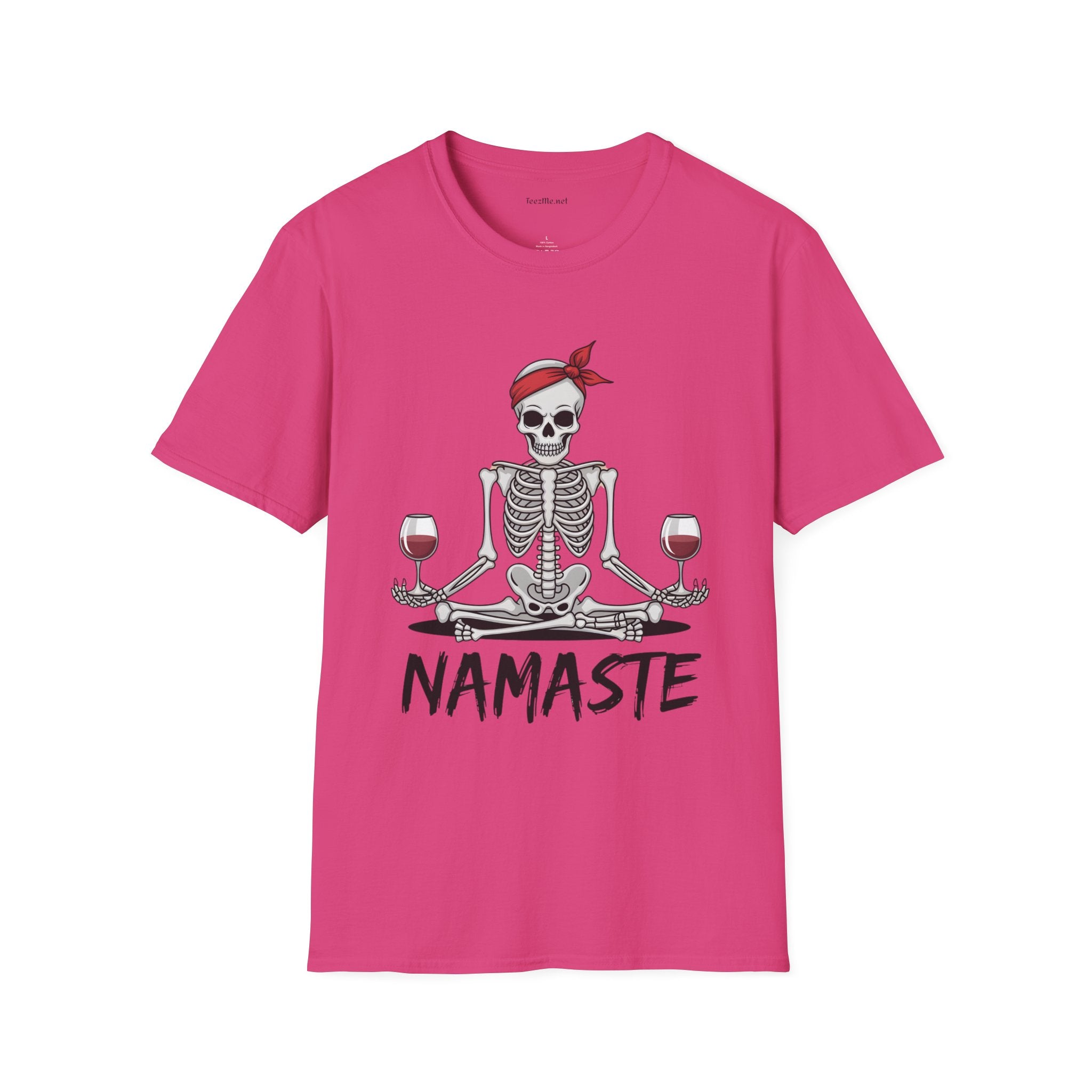 Namaste Skeleton - Unisex Softstyle T-Shirt 100% Cotton Graphic