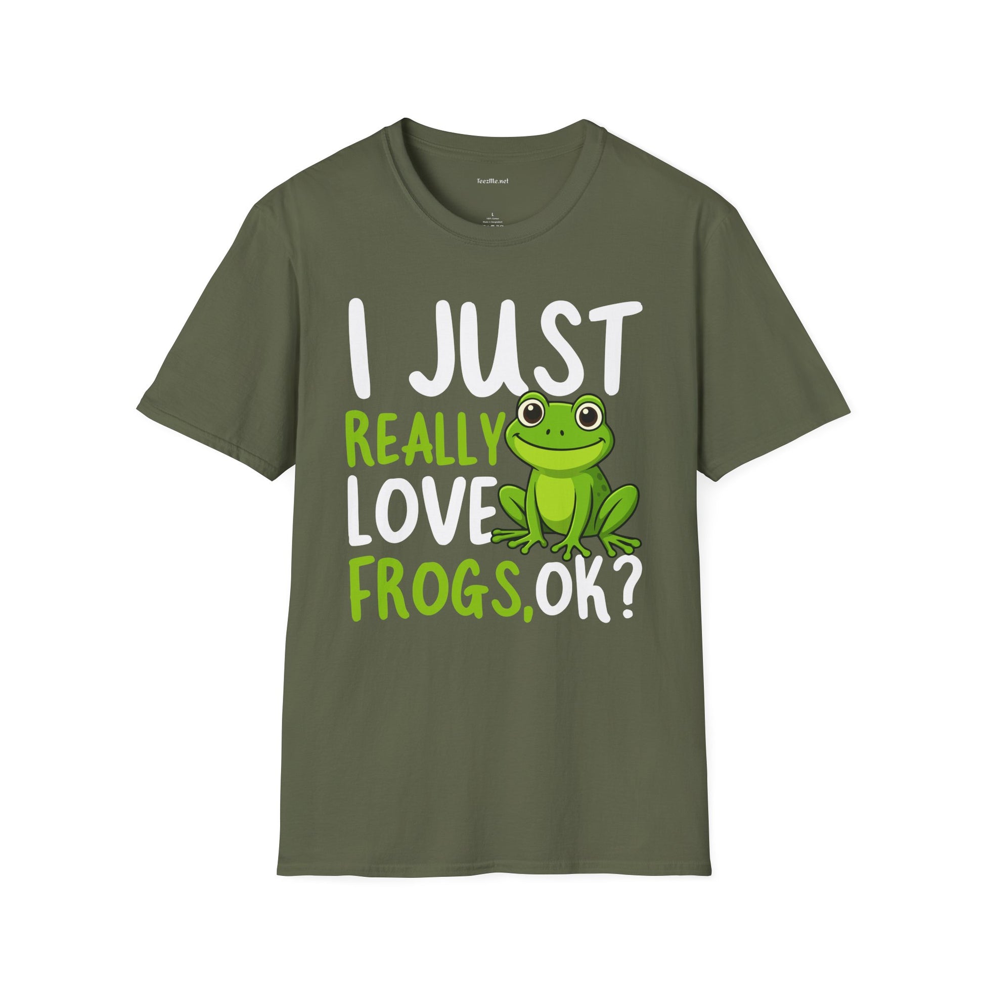 I Just Really Love Frogs Unisex Softstyle T-Shirt 100% Cotton Graphic