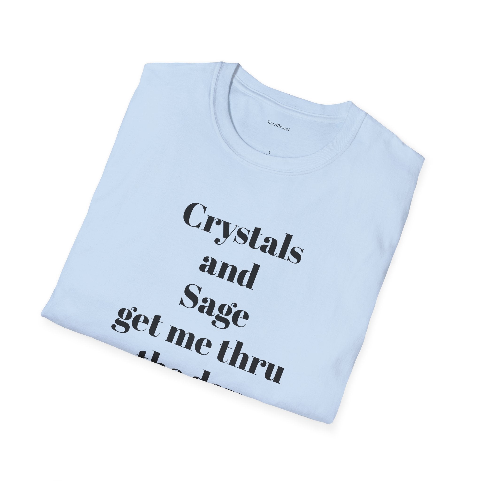 Crystals and Sage - Unisex Softstyle T-Shirt 100% Cotton Graphic