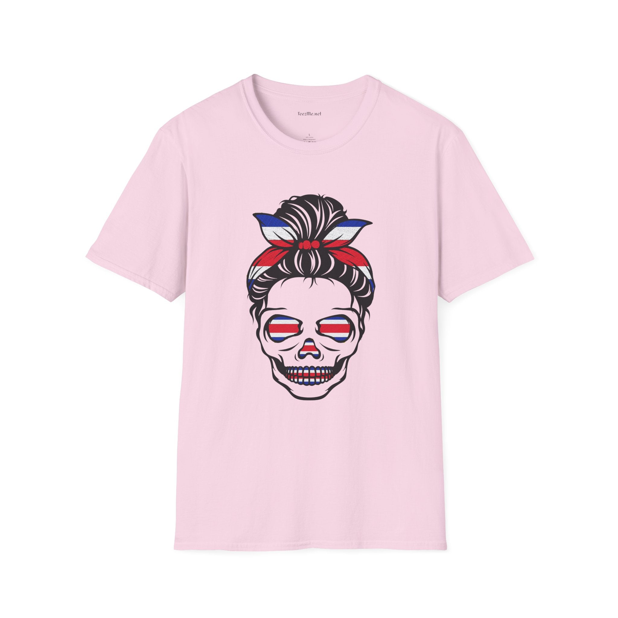 Costa Rica Messy Bun Unisex Softstyle T-Shirt 100% Cotton