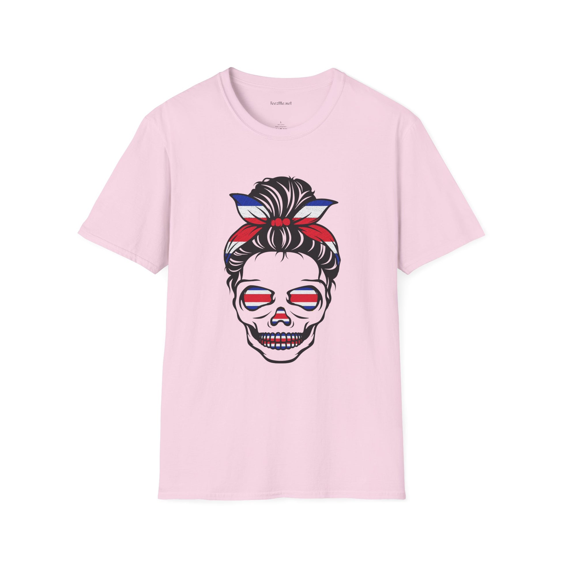 Costa Rica Messy Bun Unisex Softstyle T-Shirt 100% Cotton