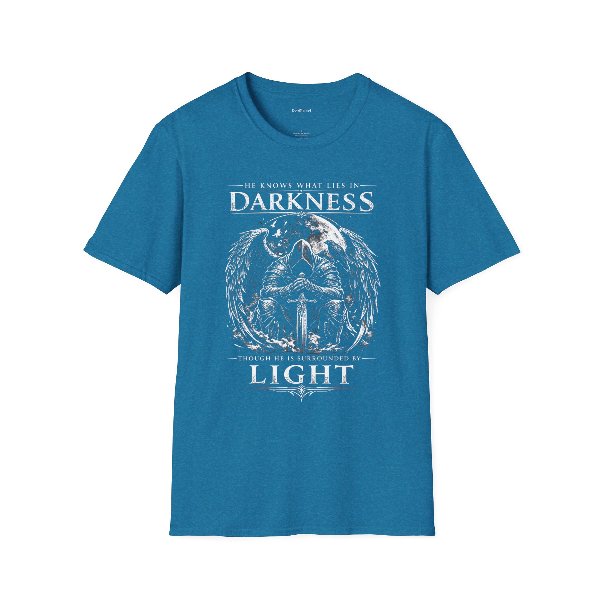 He Knows What Lies In Darkness Unisex Softstyle T-Shirt 100% Cotton Graphic