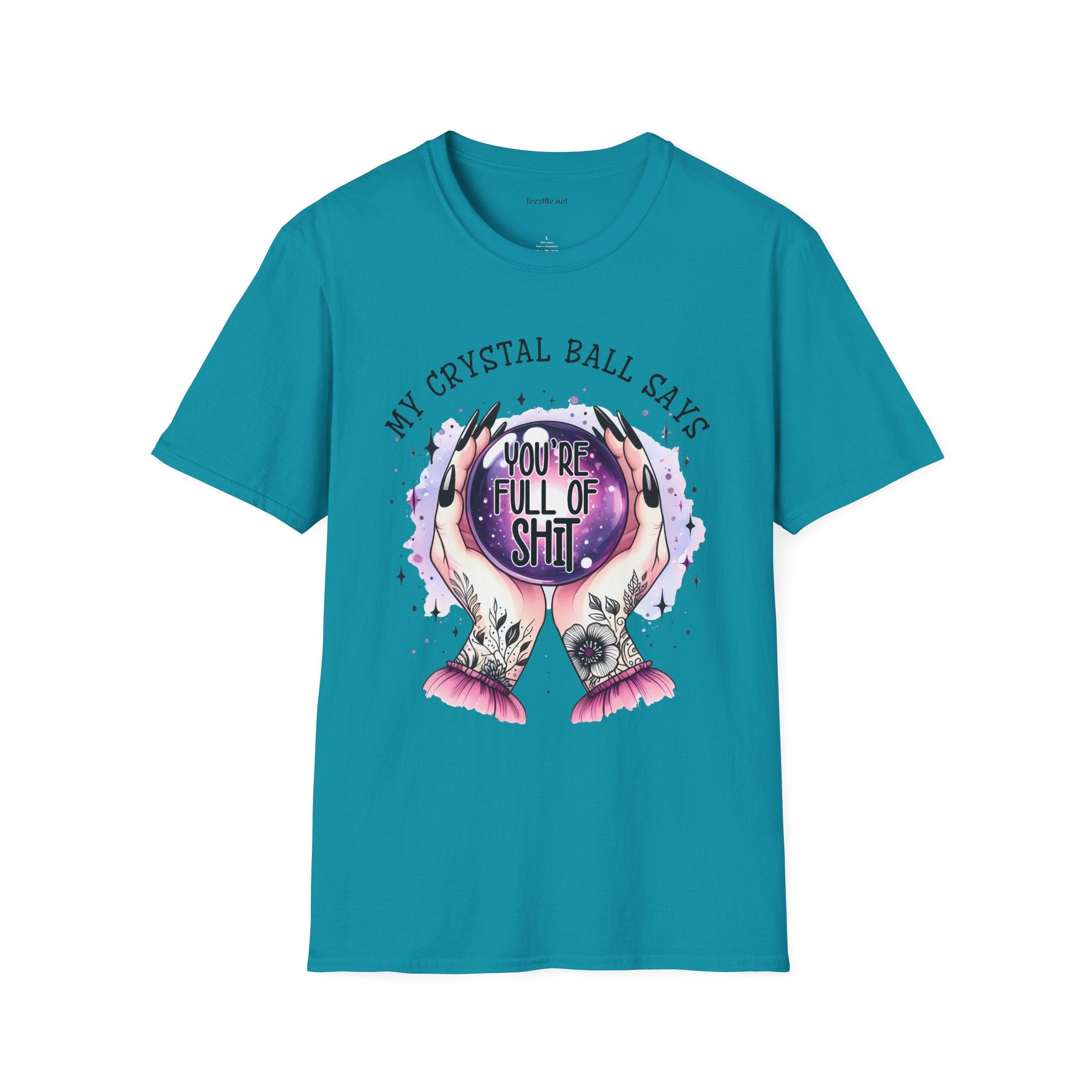My crystal ball says - Unisex Softstyle T-Shirt 100% Cotton Graphic