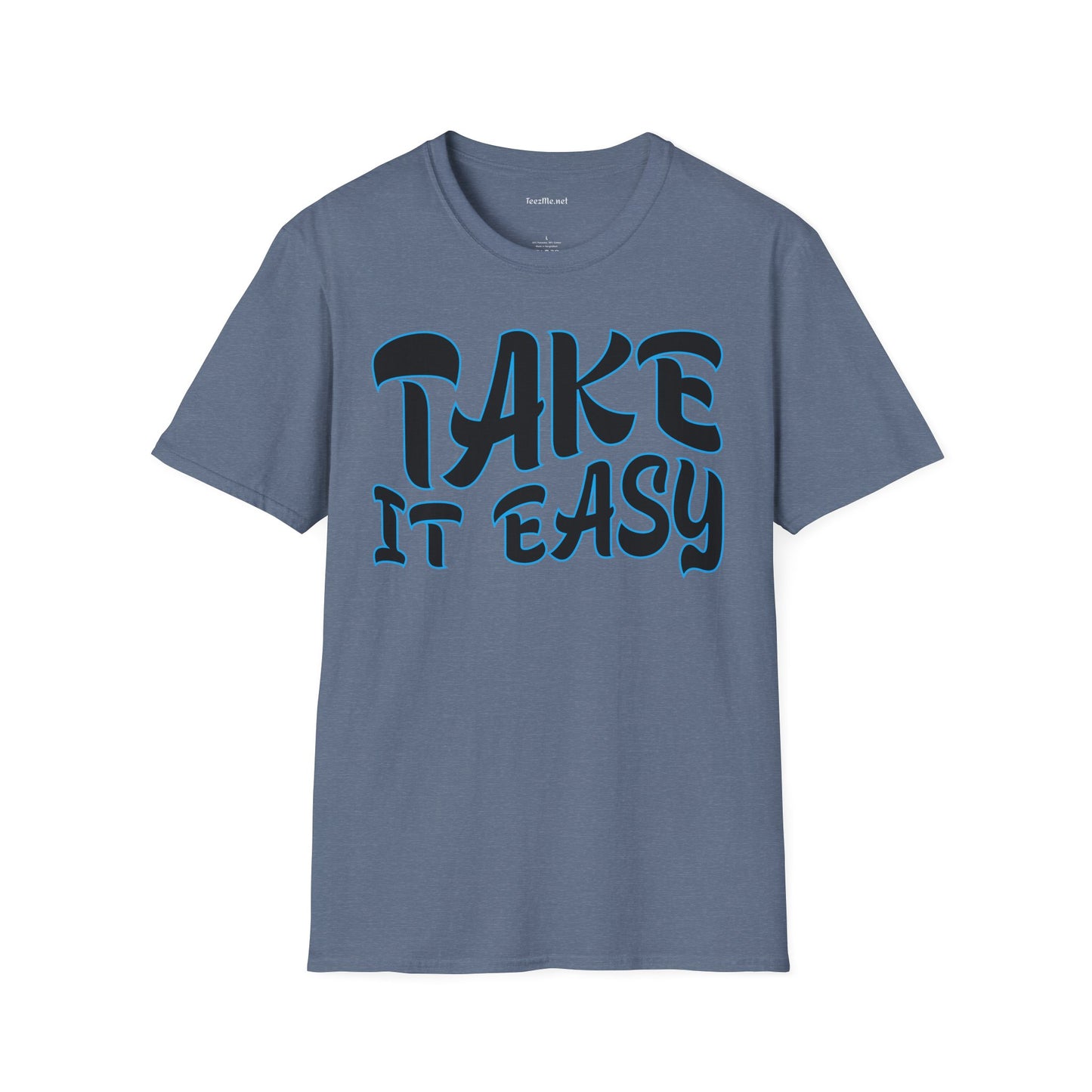 Take It Easy (blue) Unisex Softstyle T-Shirt 100% Cotton