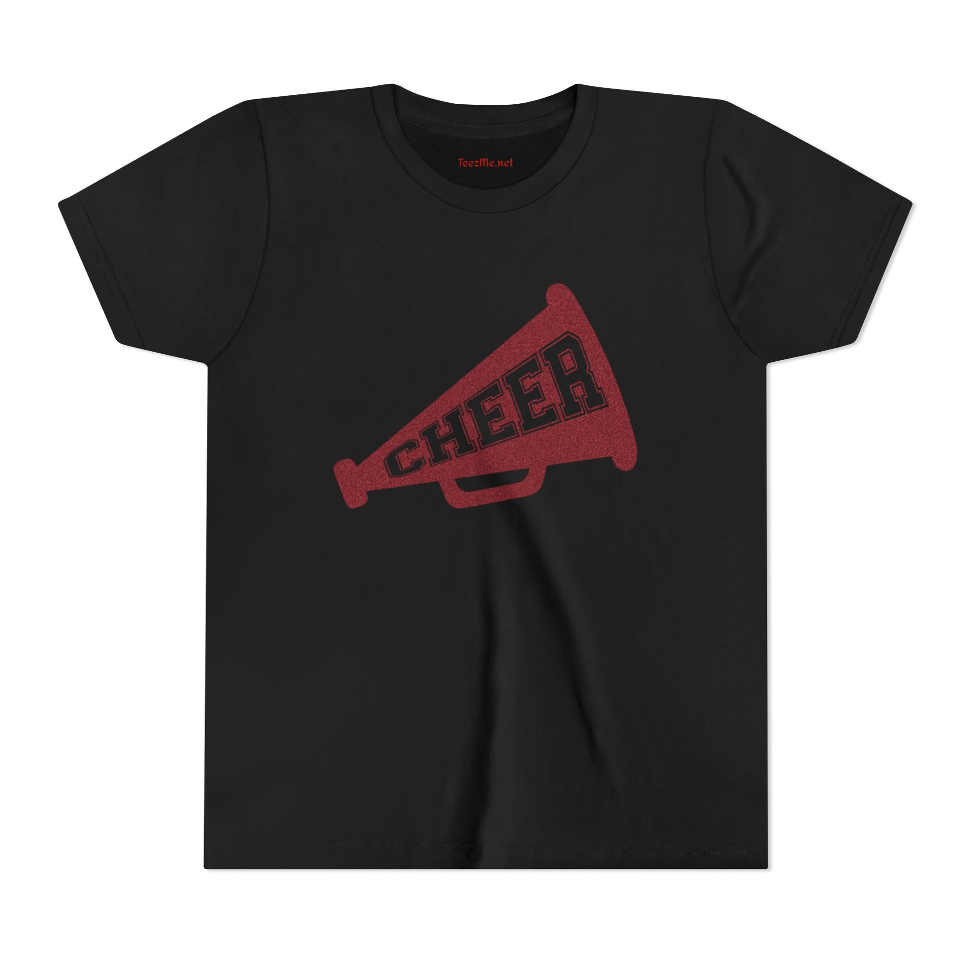 Youth Cheer Megaphone Tee — Kids Cheerleading Shirt