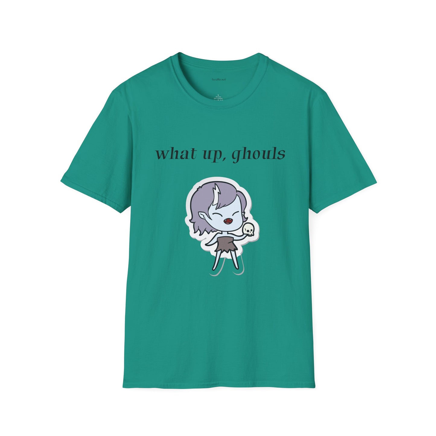 What up, ghouls - Unisex Softstyle T-Shirt 100% Cotton Graphic